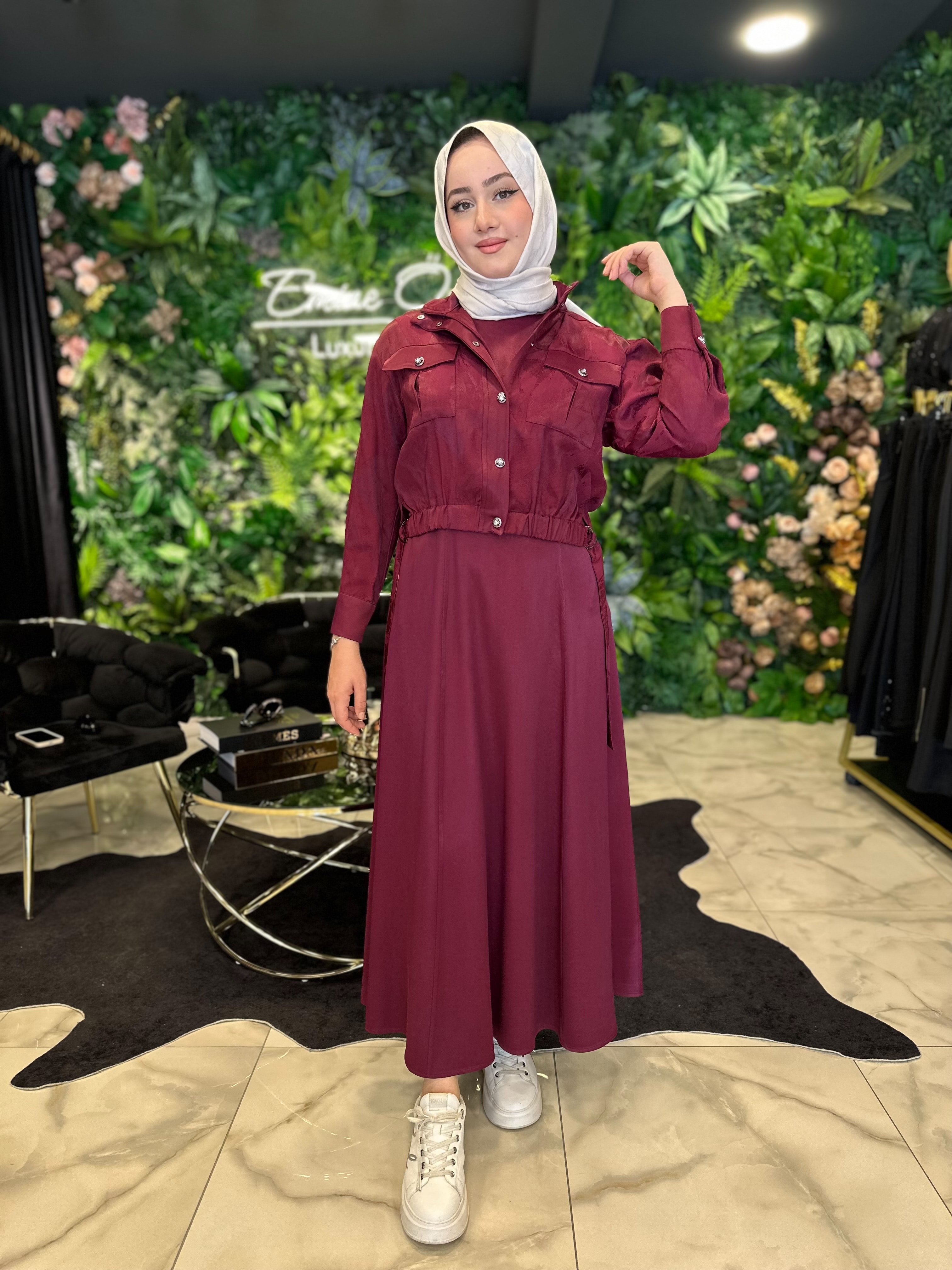 MY312 ÇITÇIT DETAYLI ELBİSELİ TAKIM 1544