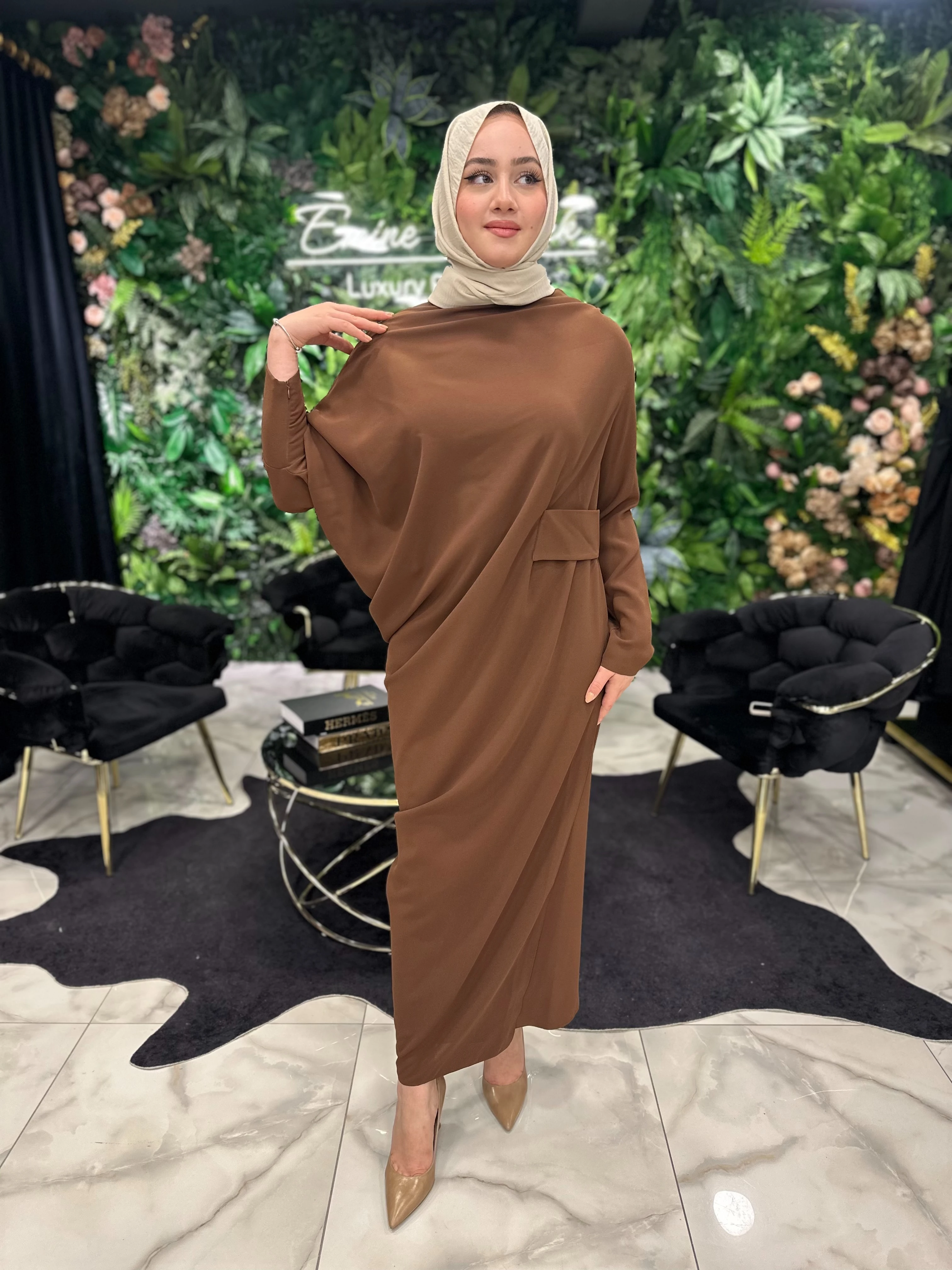 HİLAL OĞUZKAN HİNT ELBİSE 6034