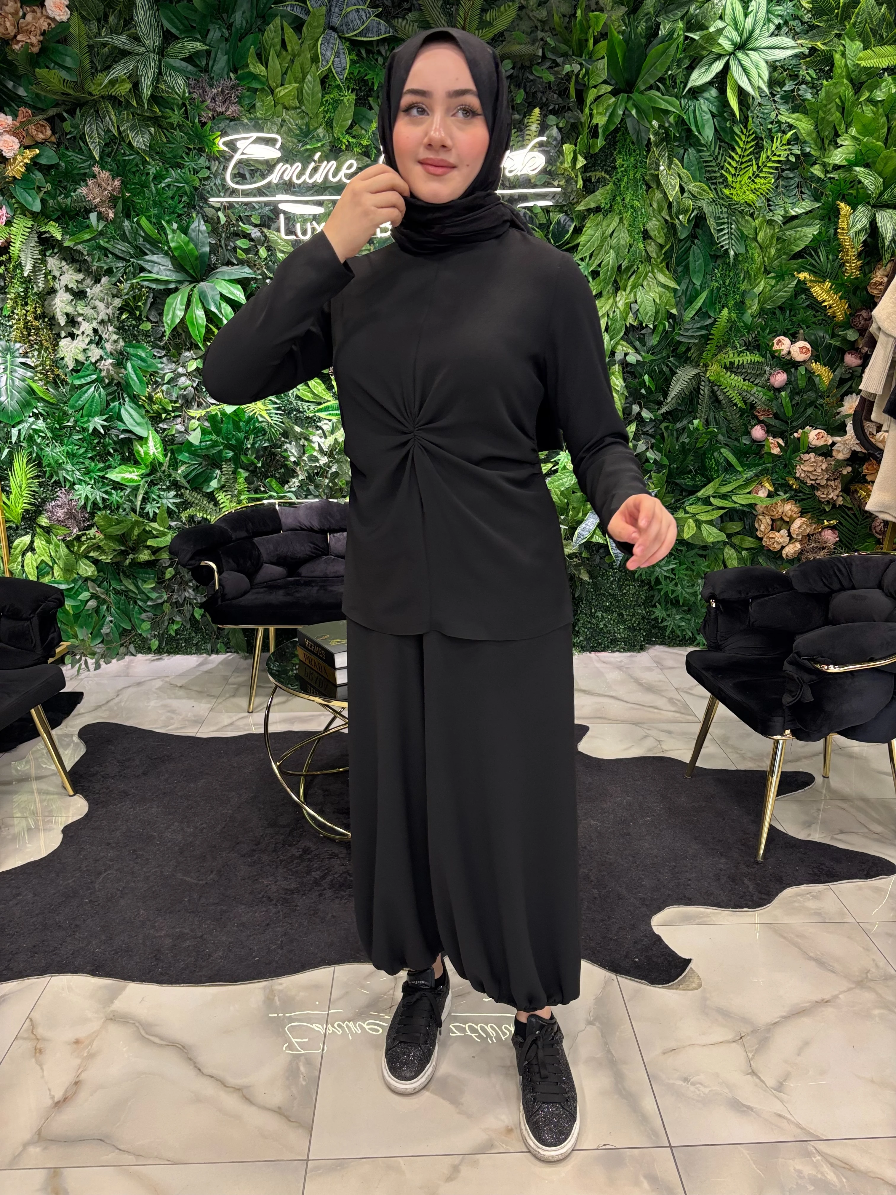 HİLAL OĞUZKAN SİMBAT ŞALVAR VE TUNİK TAKIM 25T036