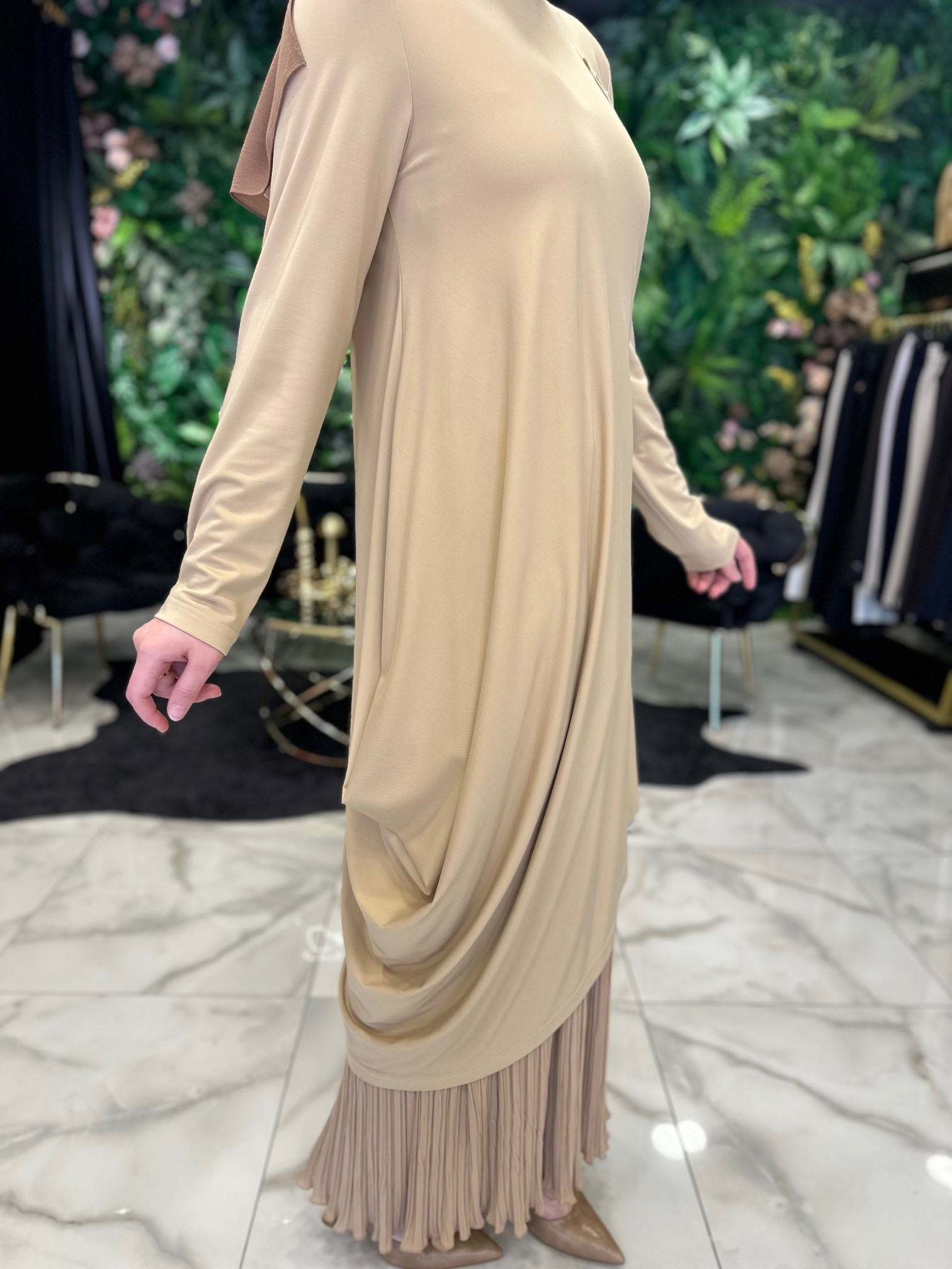 MORİYA ELBİSE 85022 - BEJ