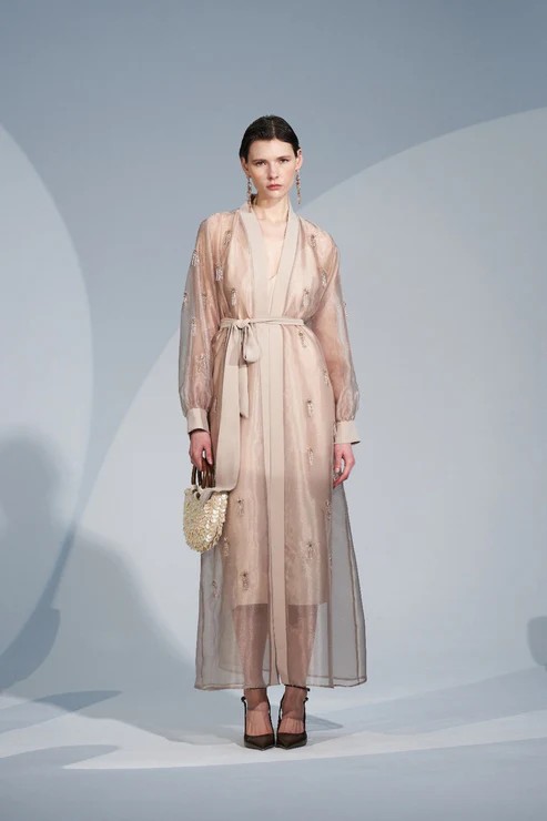 ETRUCCİ ORGANZE BEJ ABAYA 6217 