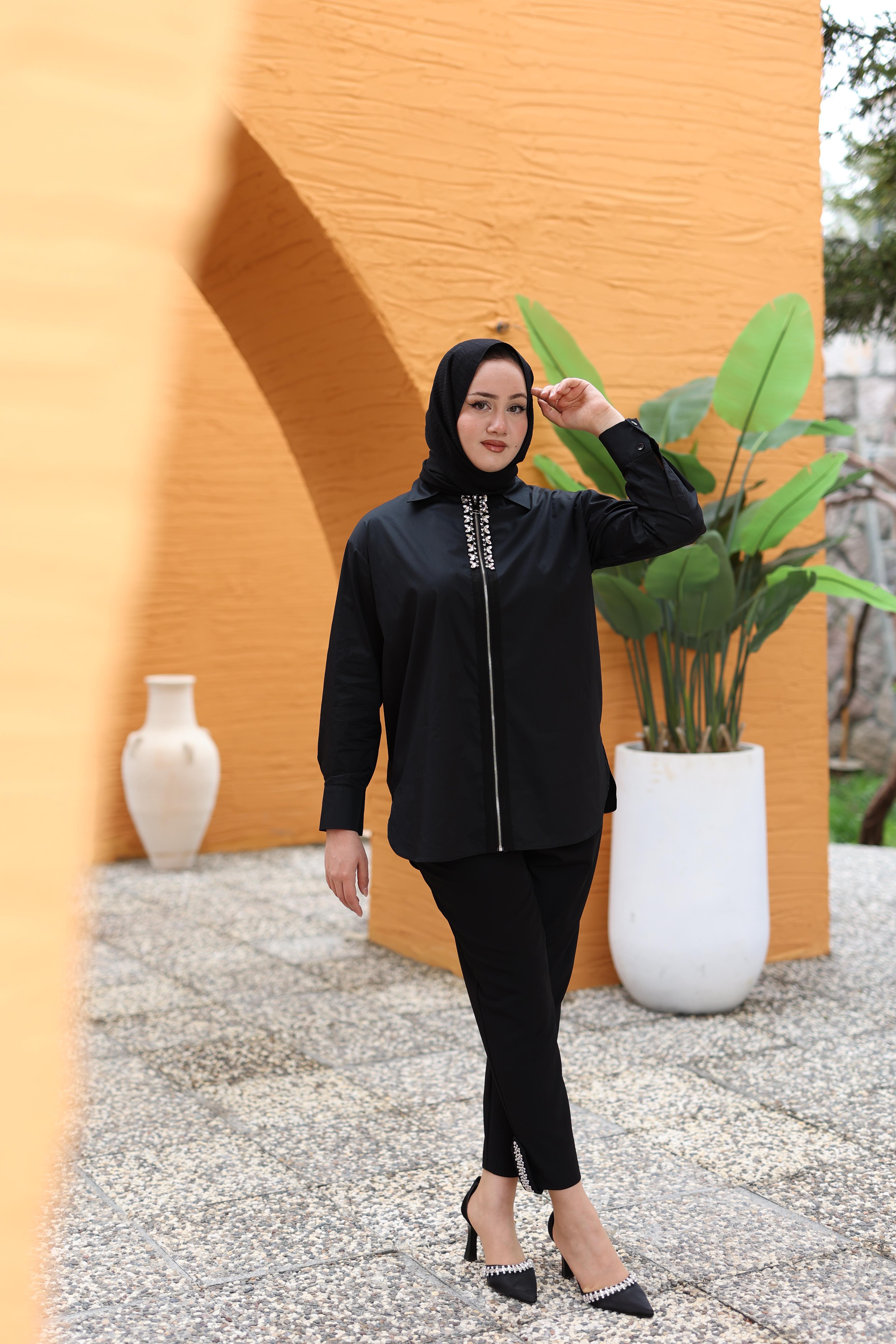 LİSA EXCLUSİVE FERMUARLI GÖMLEK 5104