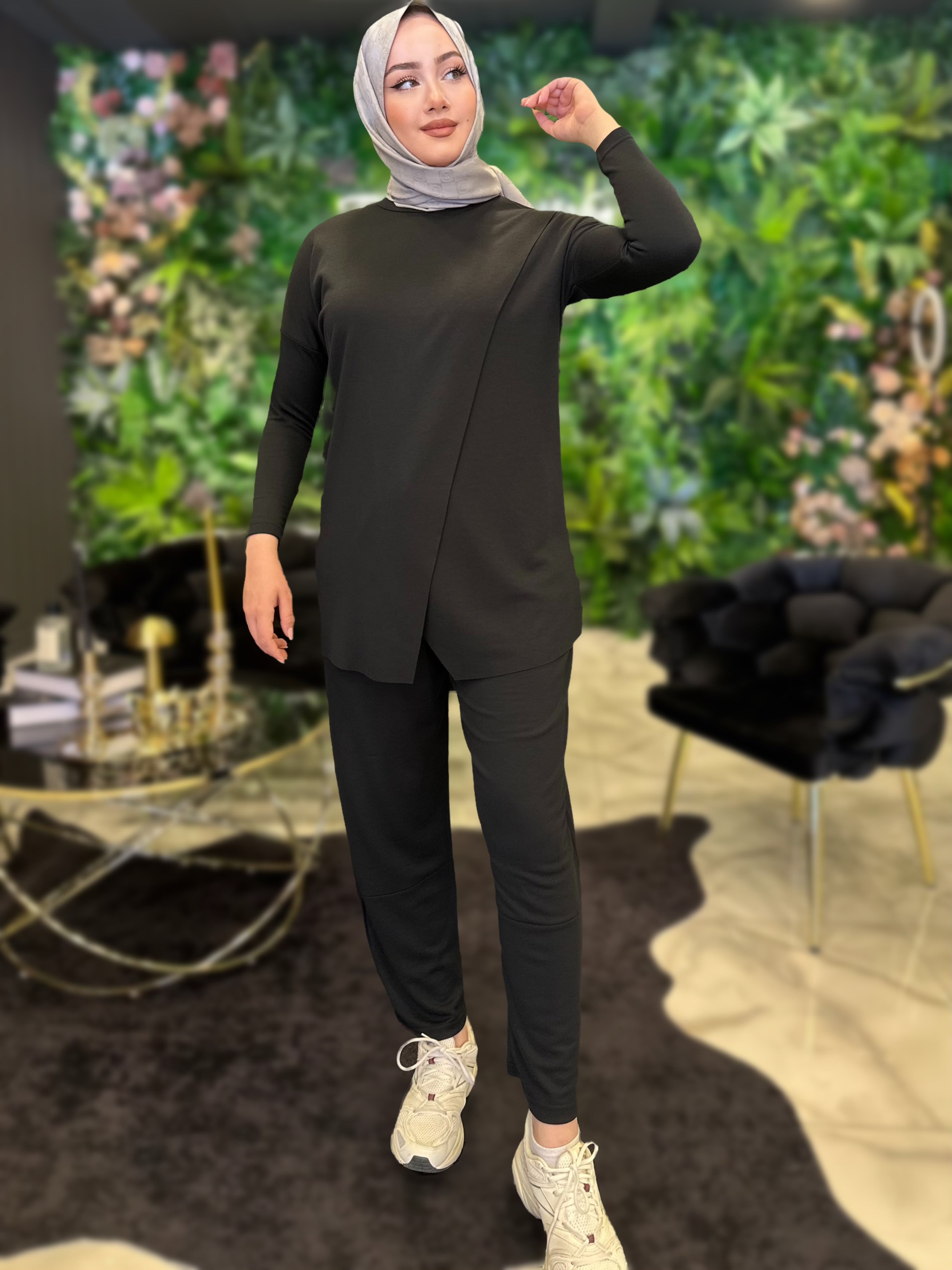 MERWİSH ANTRASİT MAKAS BAMBU TAKIM 1392