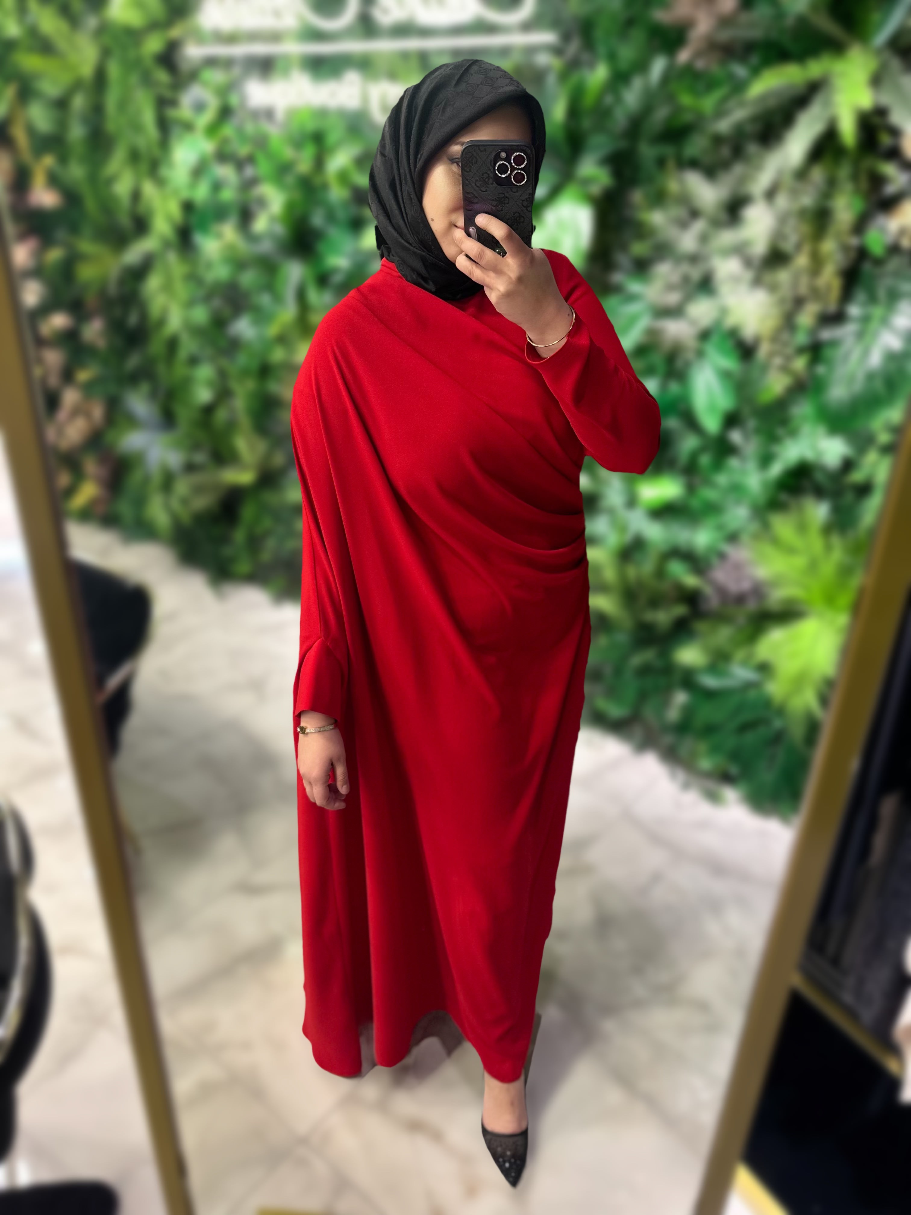 HİLAL OĞUZKAN ÖN DRAPE DETAYLI TEK TARAFI YARASA KOL ELBİSE 9127