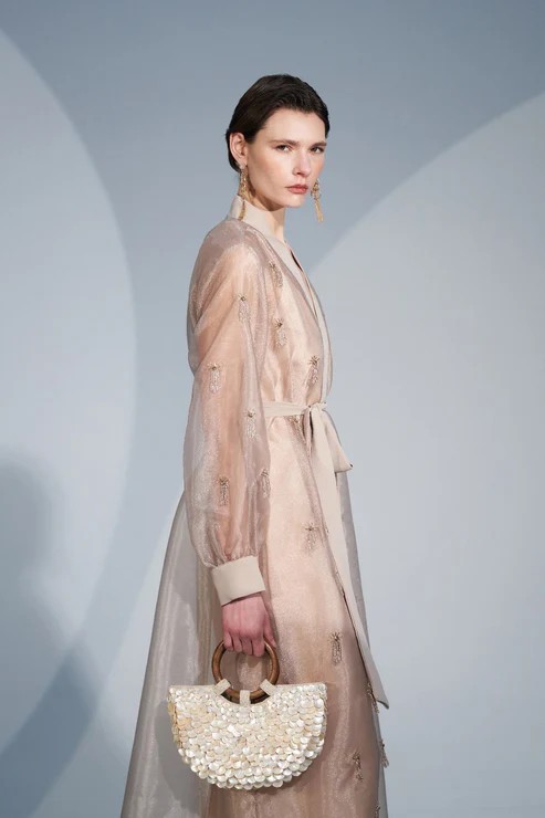 ETRUCCİ ORGANZE BEJ ABAYA 6217 