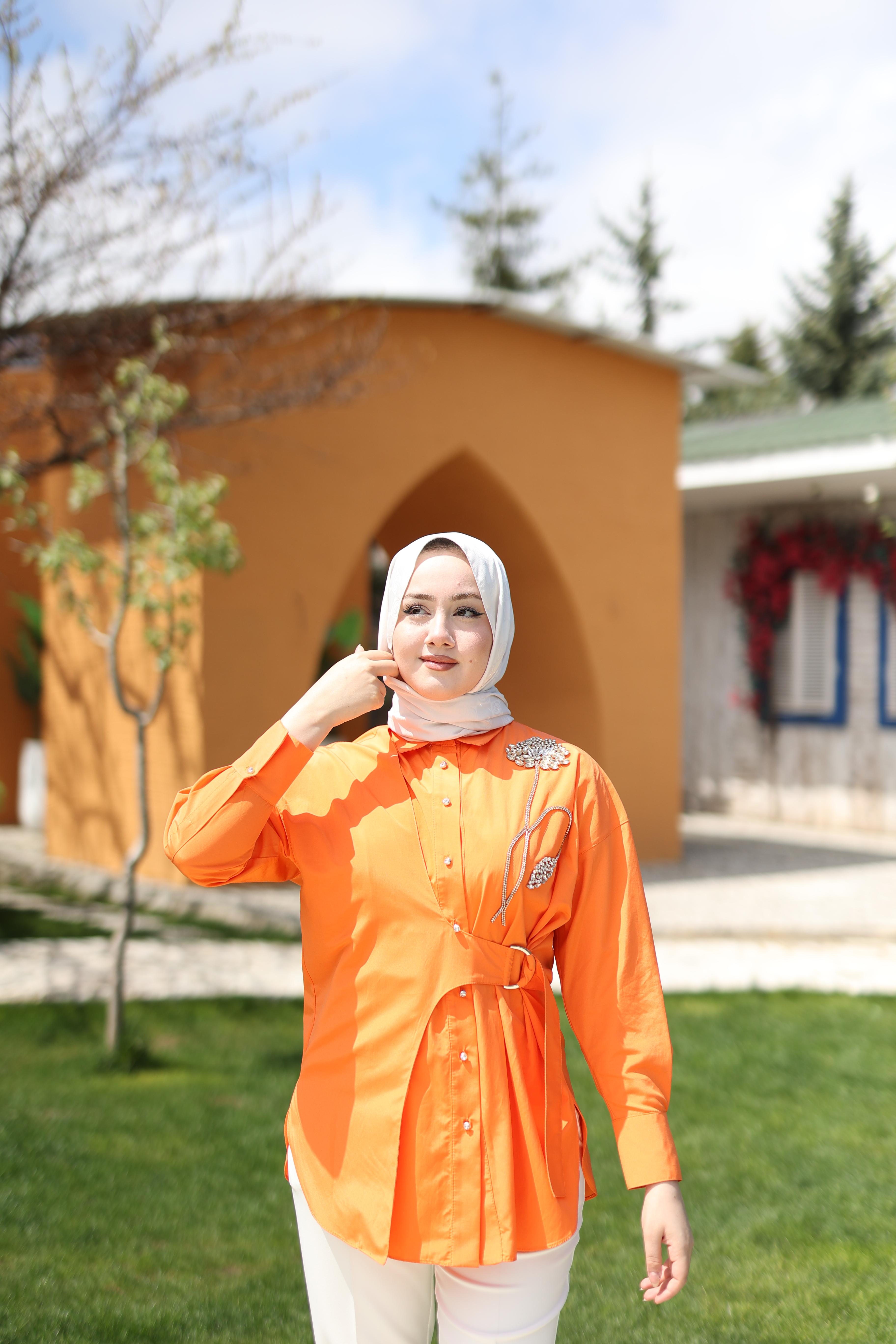 MY312 ÇİÇEK DETAYLI GÖMLEK 25S8613
