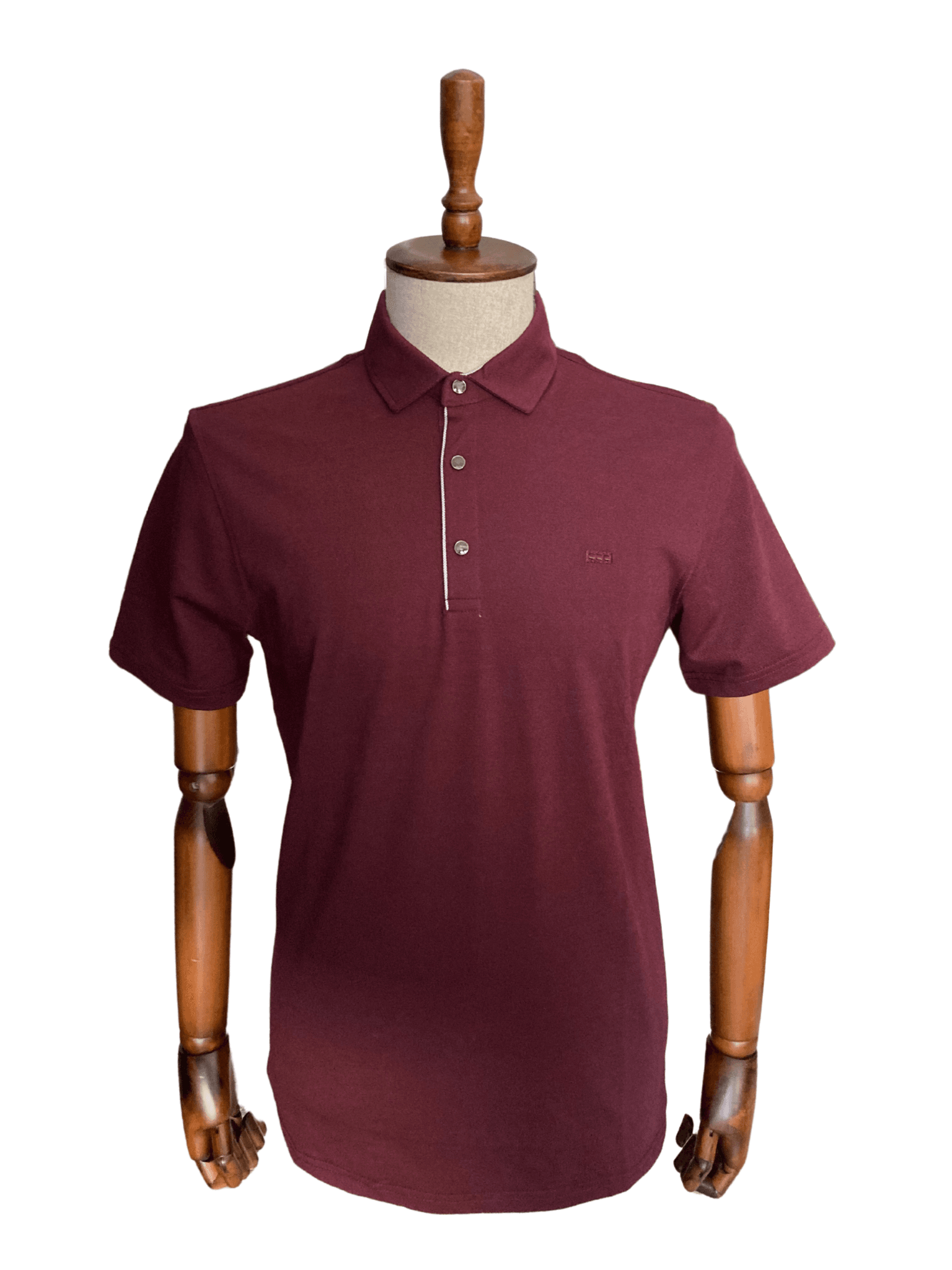Polo Yaka Çıtçıtlı Erkek Tişört - Bordo