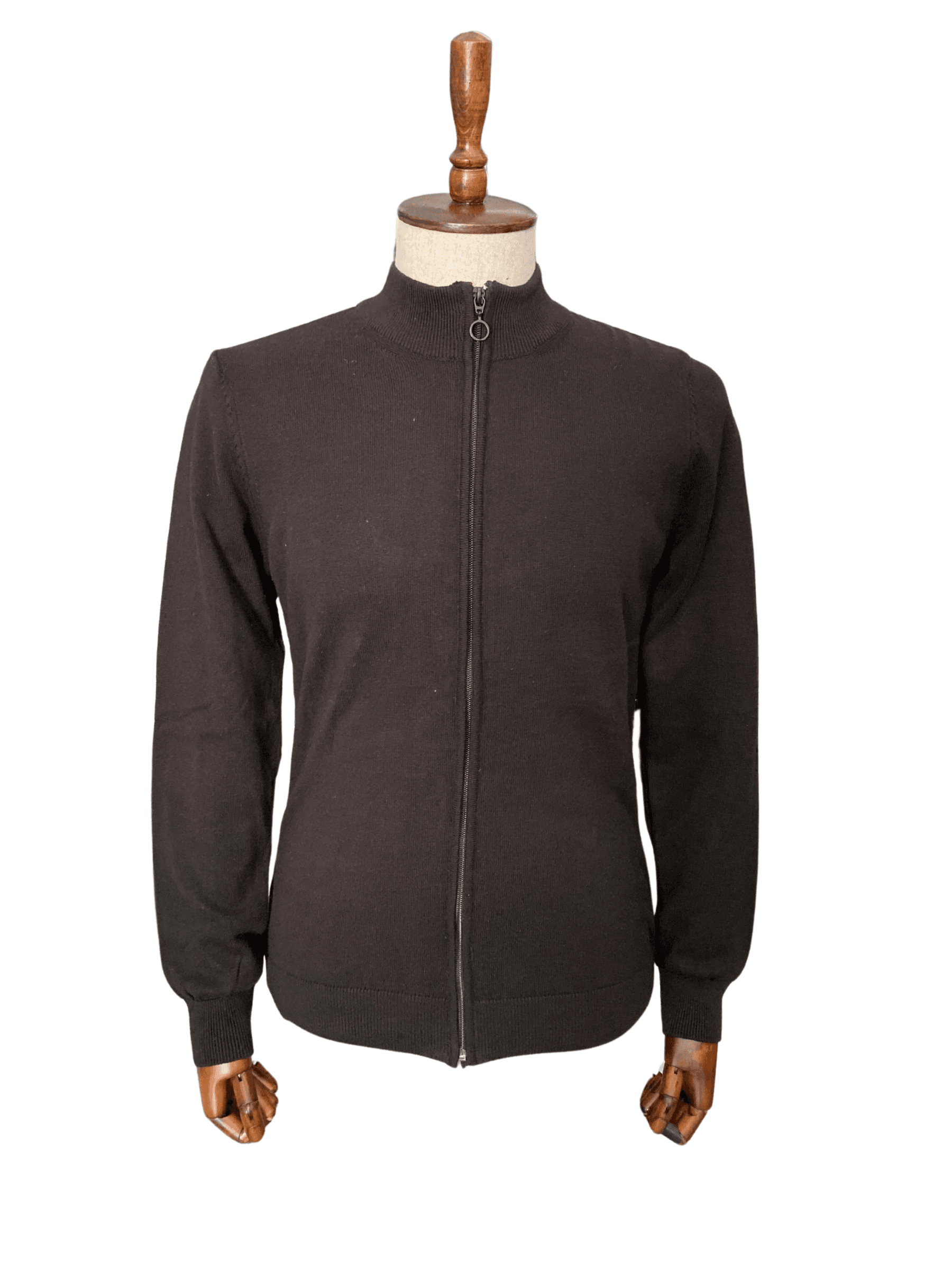 Erkek Fermuarlı Slim Fit Hırka - SİYAH