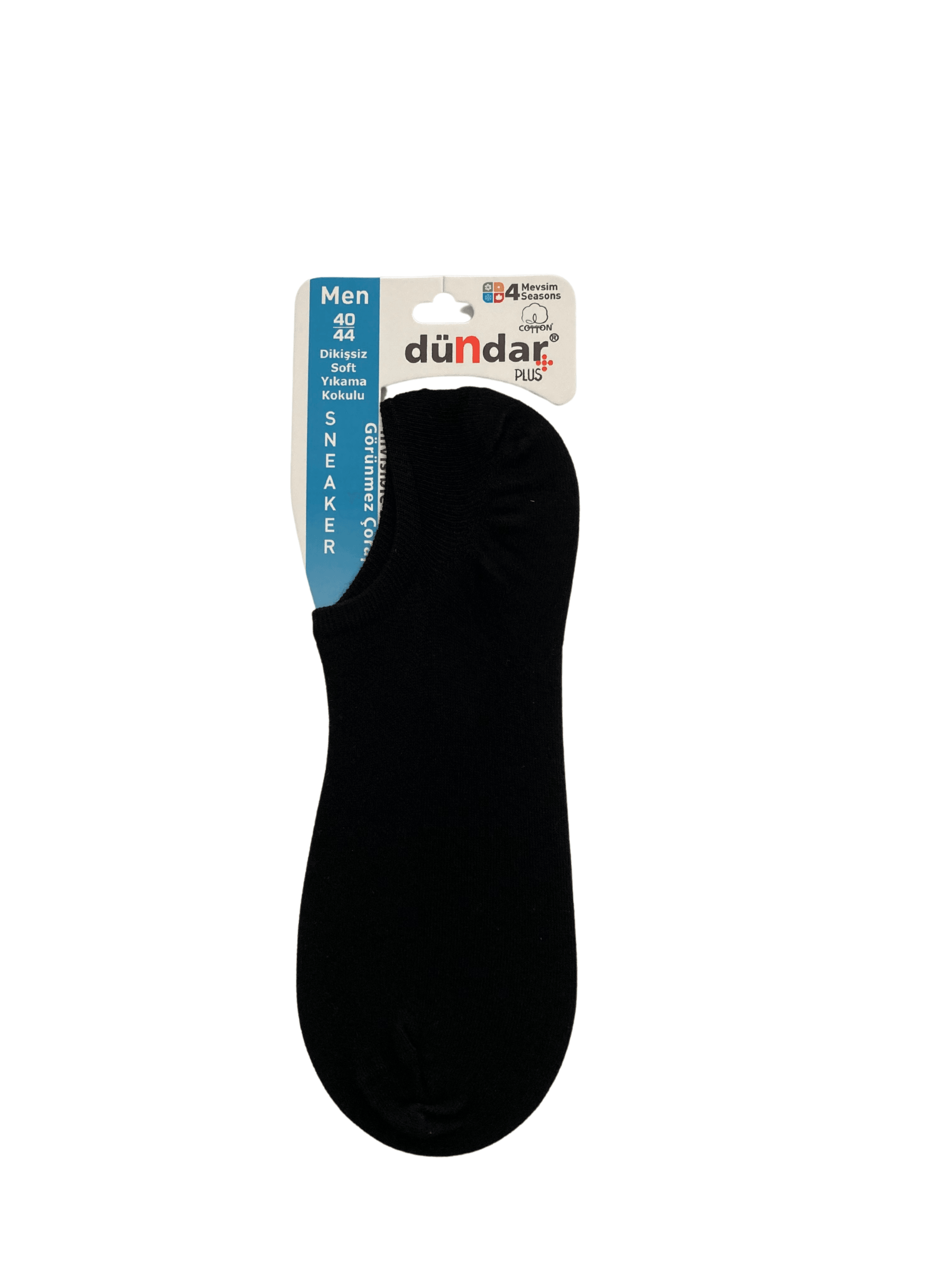 Dündar 4 Mevsim Erkek Pamuklu Sneaker 12'Li - SİYAH