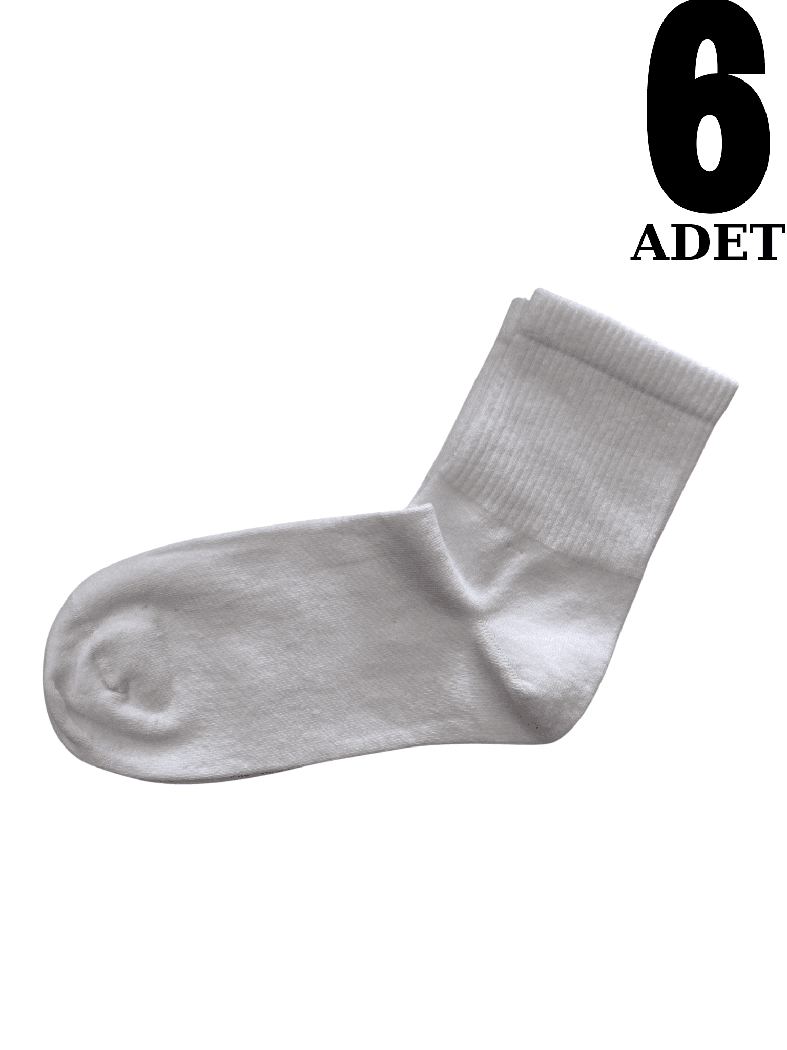 UNİSEX BEYAZ KOLEJ ÇORAP 6 ADET 40-44