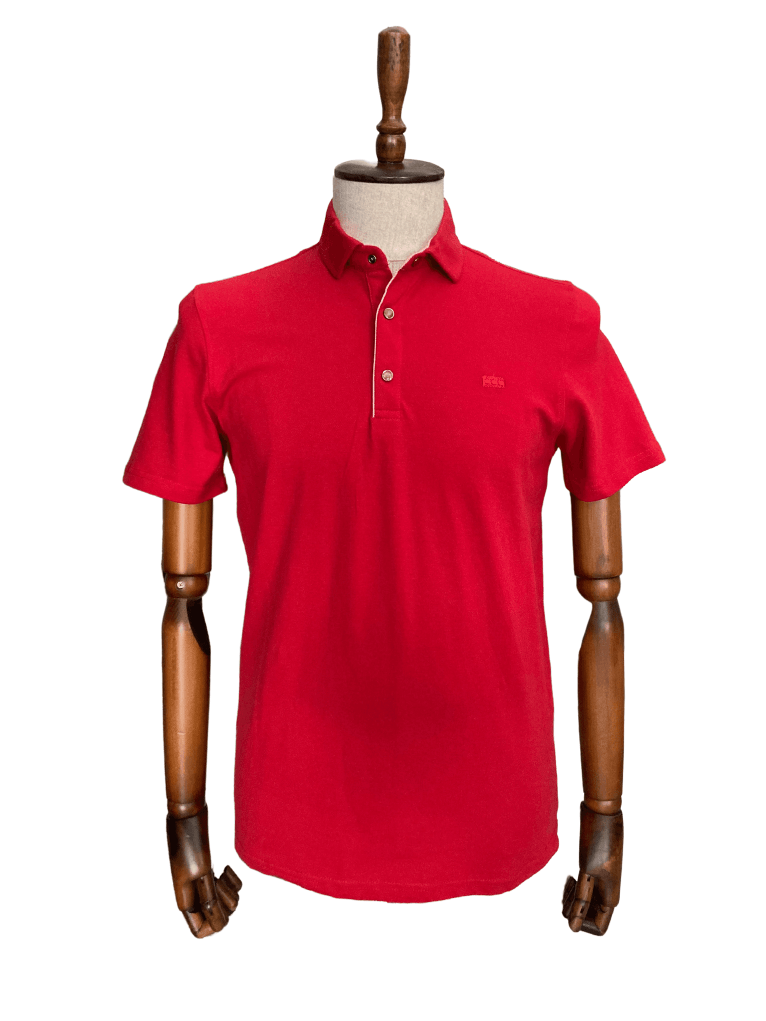 Polo Yaka Çıtçıtlı Erkek Tişört - KIRMIZI