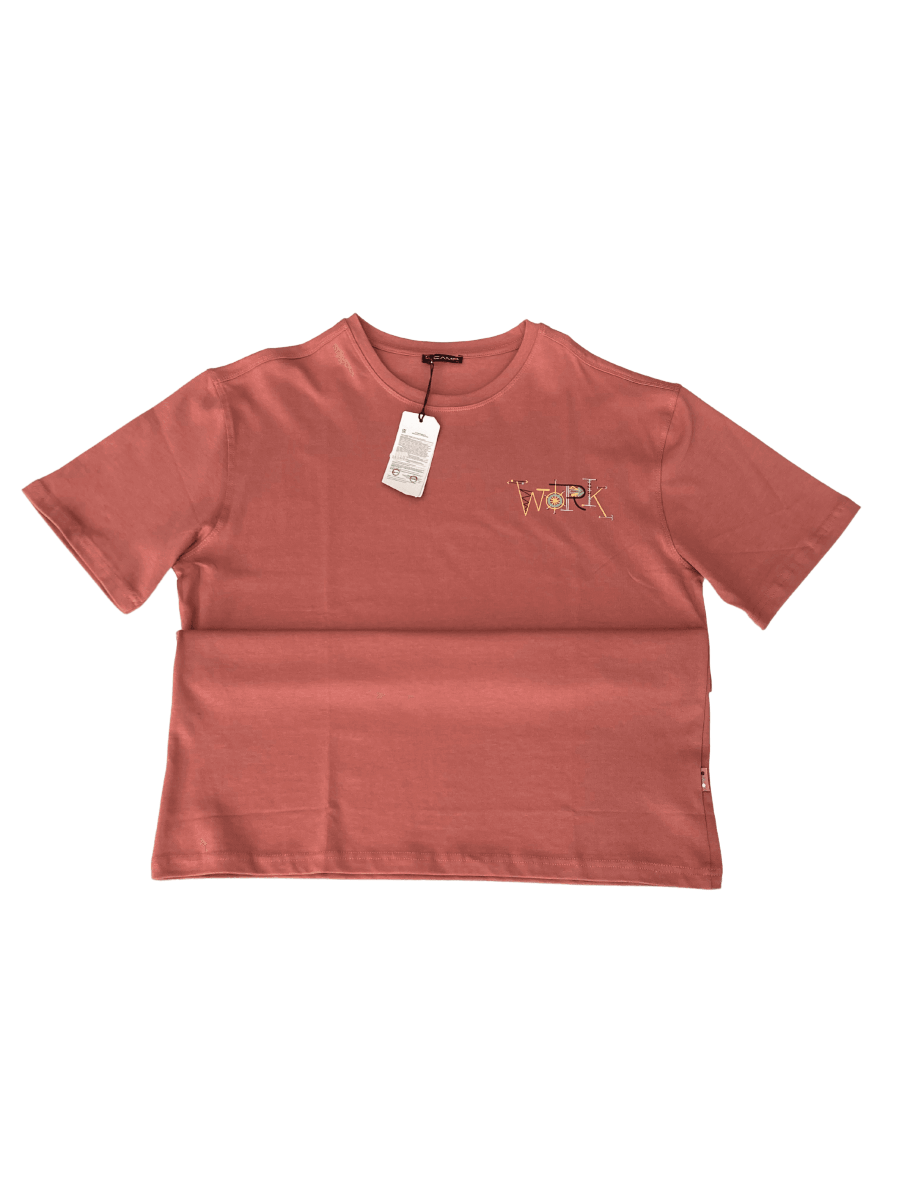 Sırt Baskılı Oversize Tişört - KREMİT