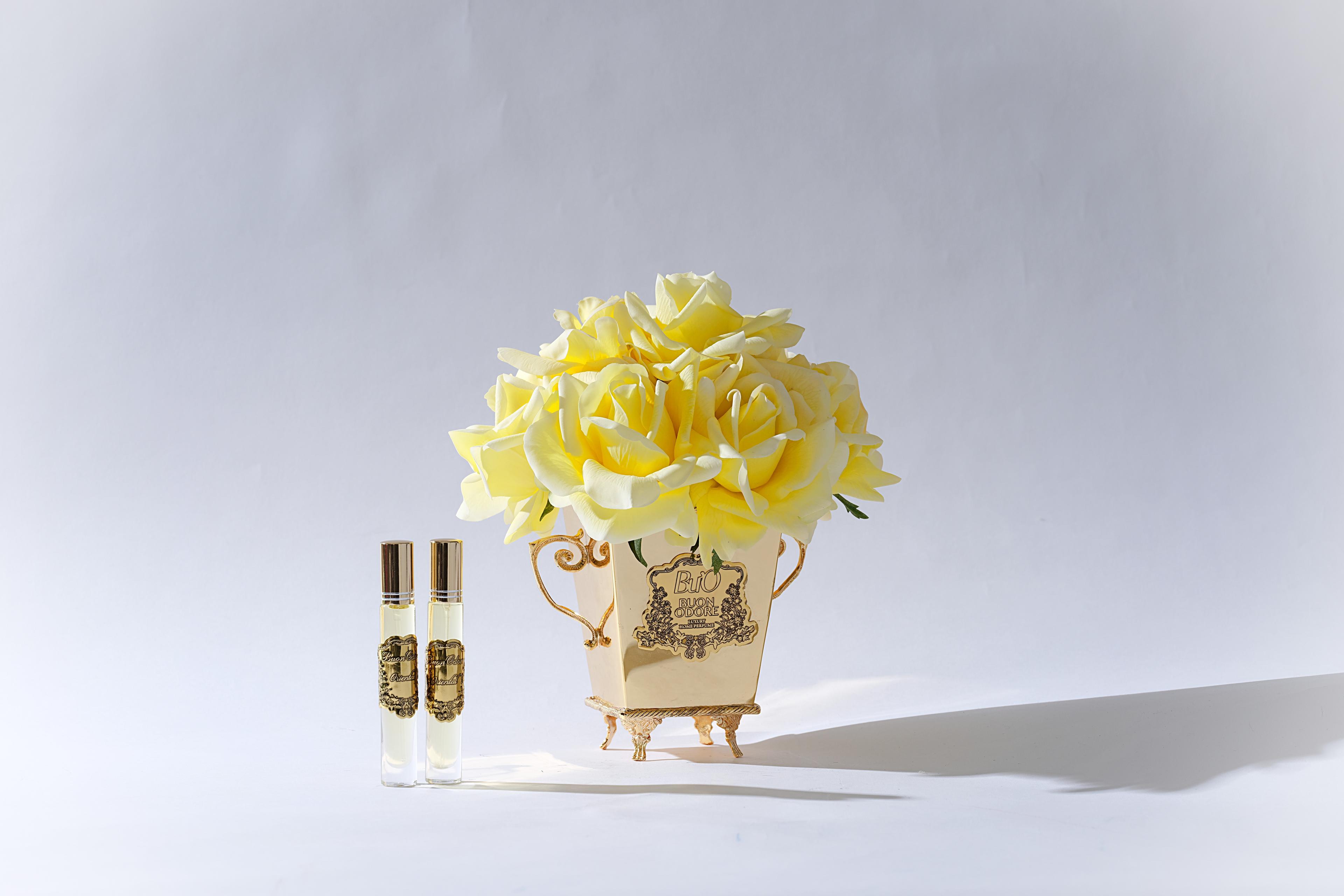 Gold Pirinç 10 Gül Luxury Home Perfume - sarı