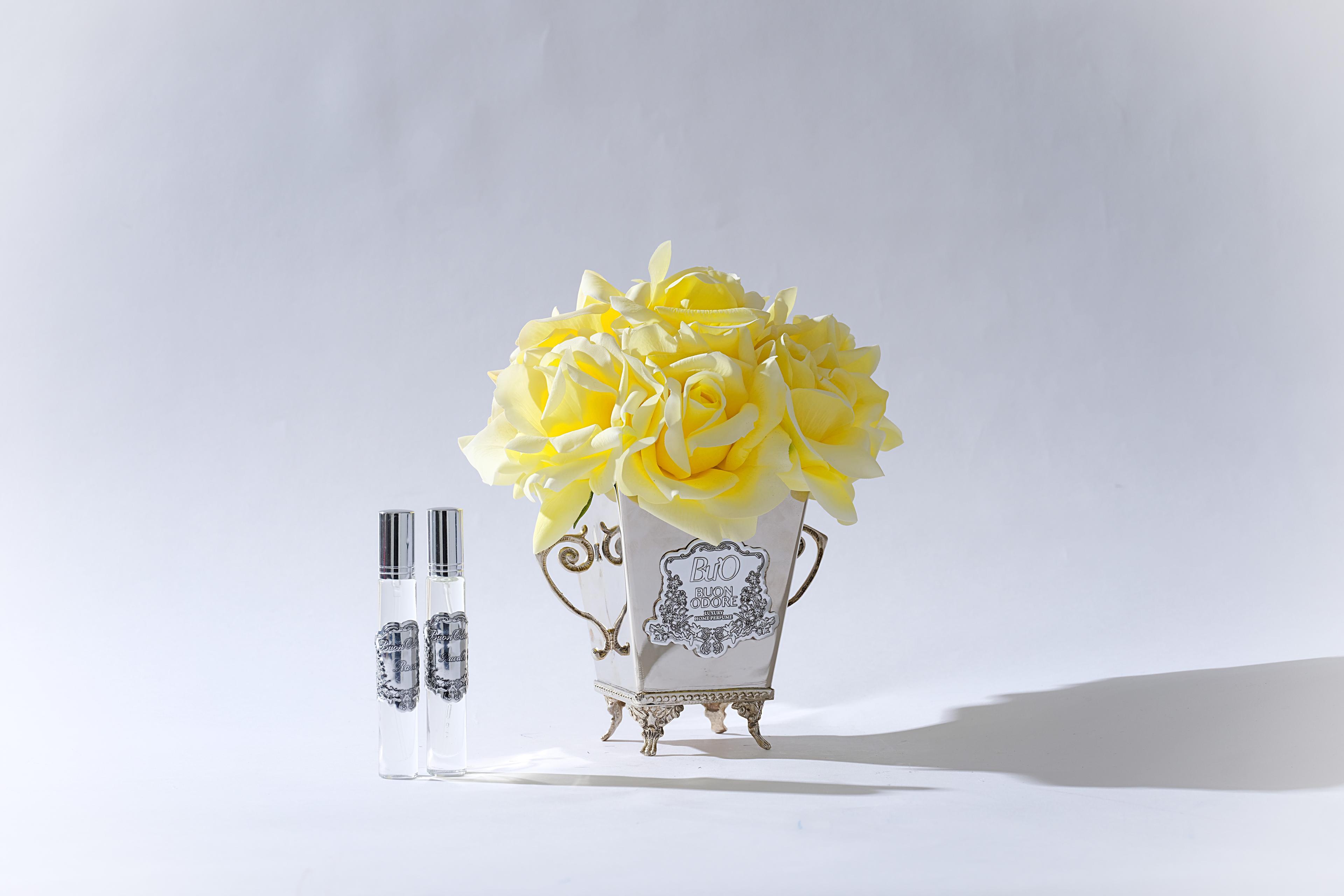 Silver Pirinç 10 Gül Luxury Home Perfume - sarı