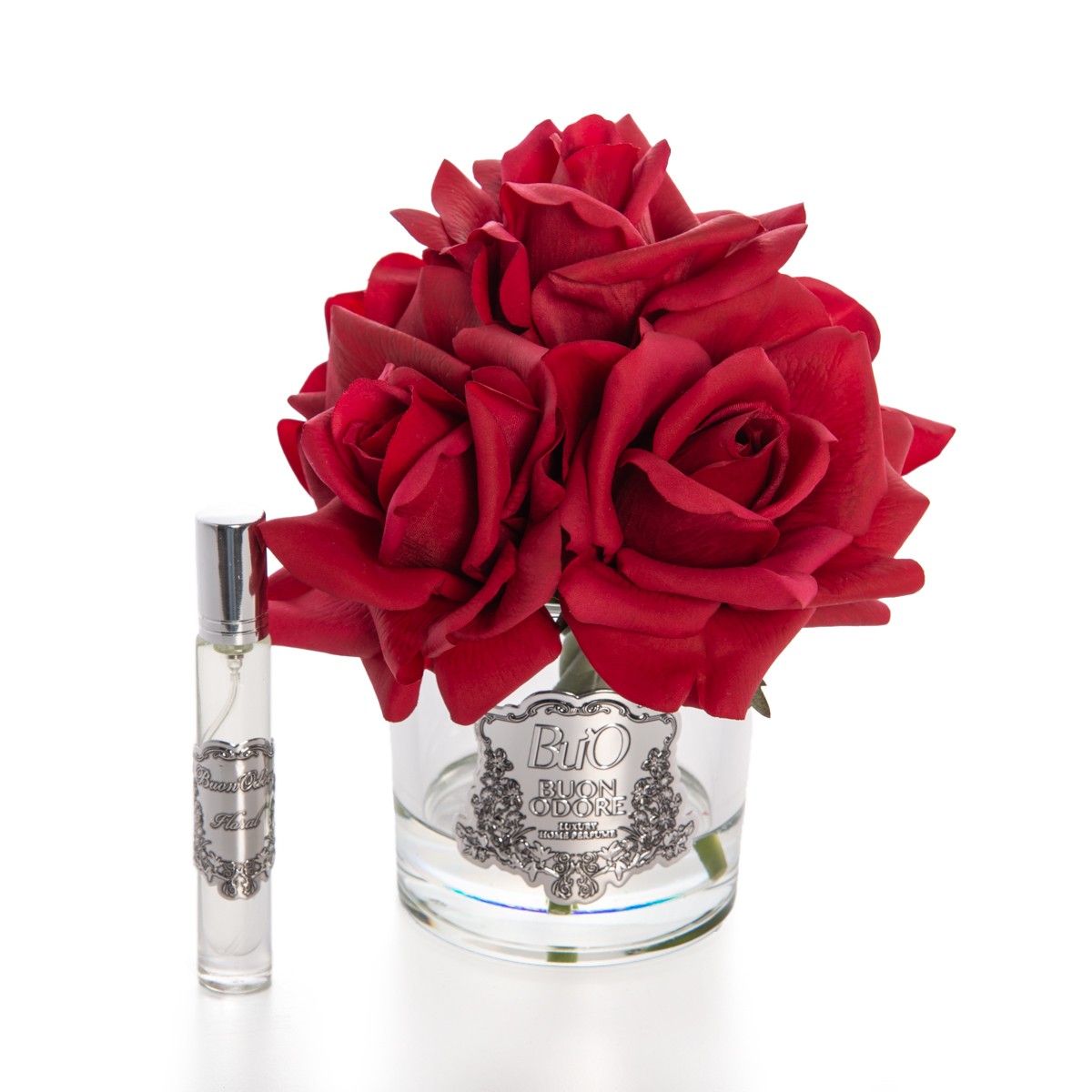 Cam Silver 5 Gül Luxury Home Perfume - kırmızı