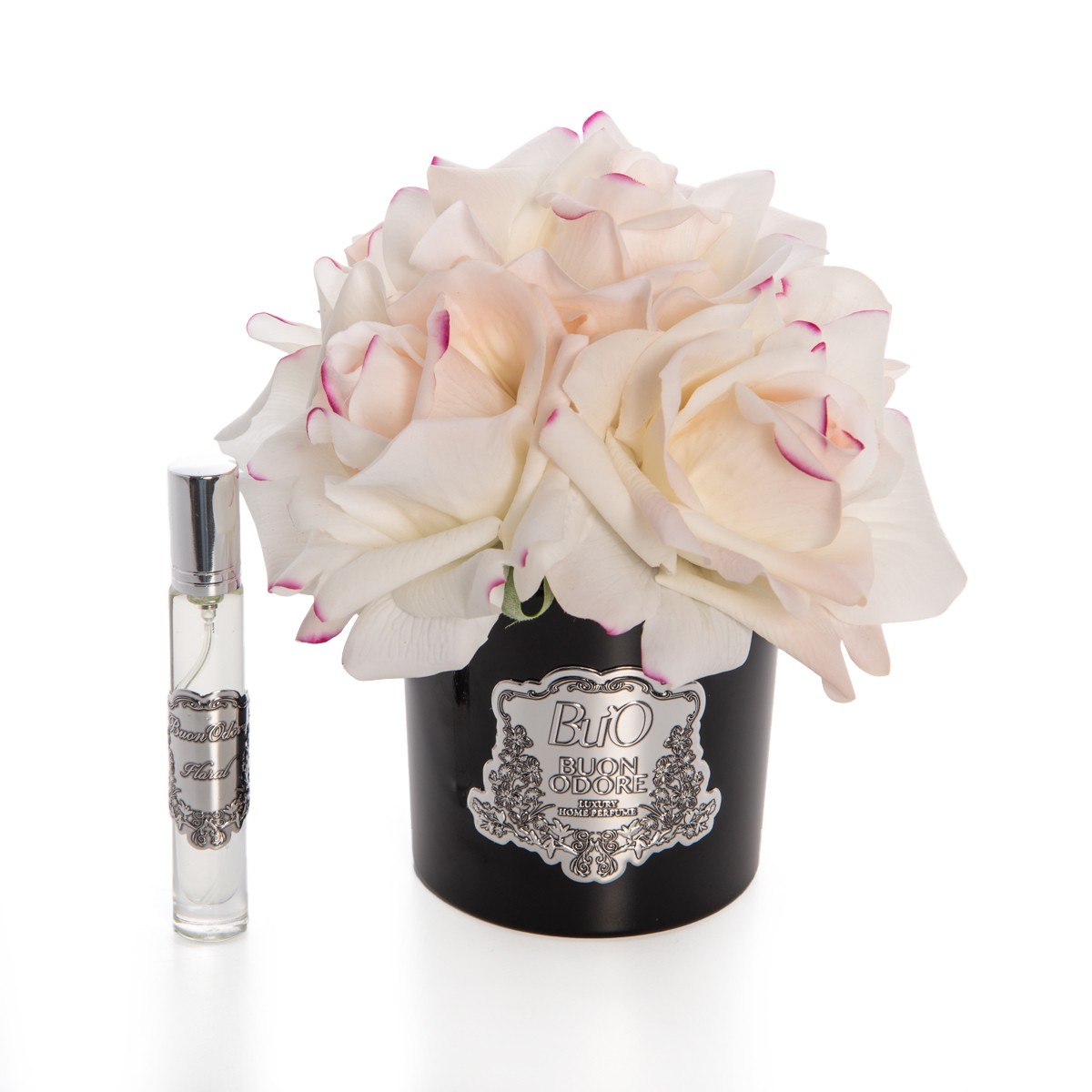 Siyah Cam Sılver 5 Gül Luxury Home Perfume - allıklı