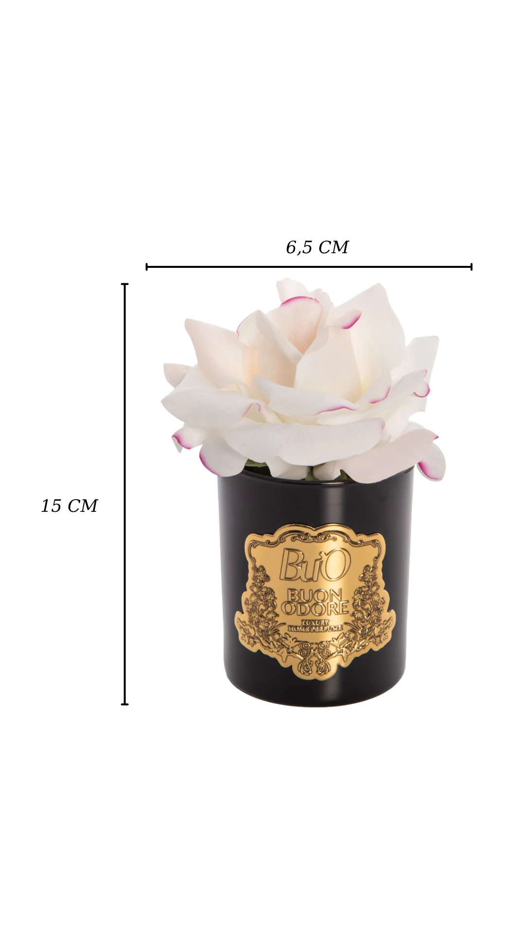 Siyah Cam Gold Tek Gül Luxury Home Perfume