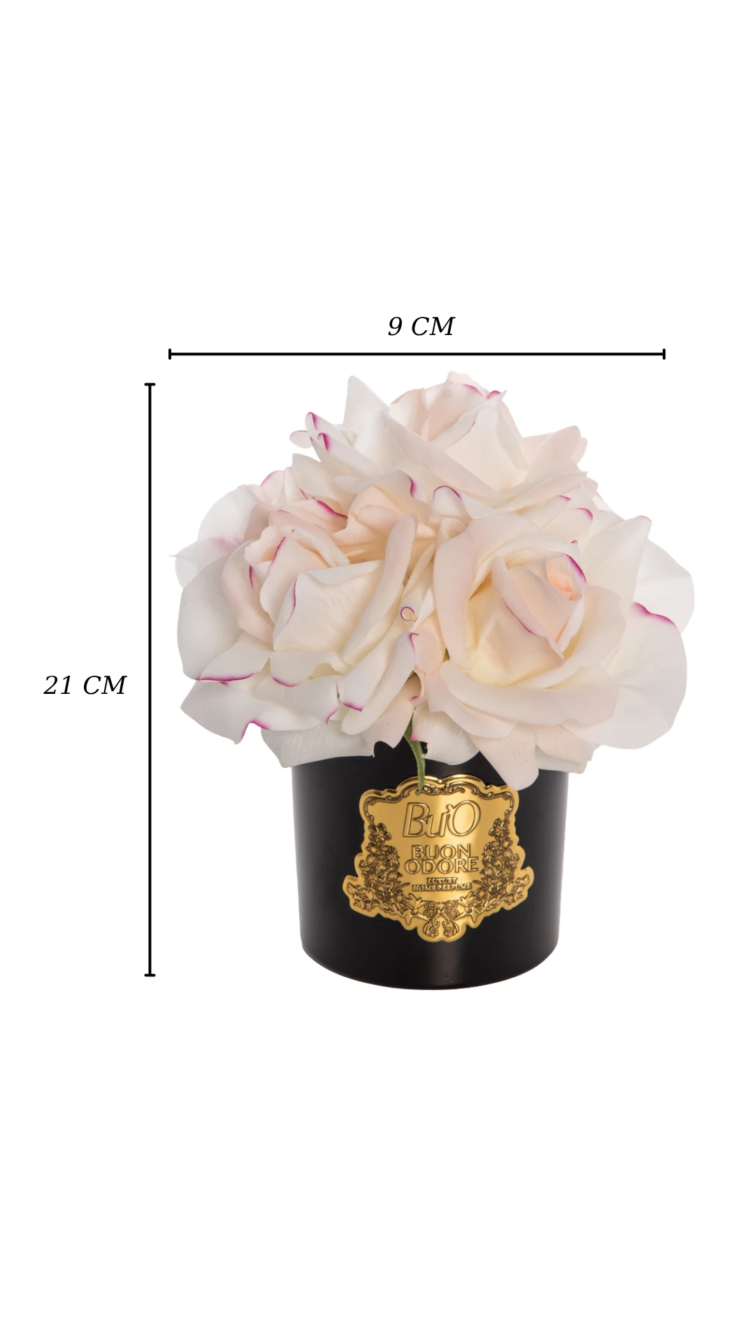 Black Glass Gold 5 Roses Luxury Home Perfume