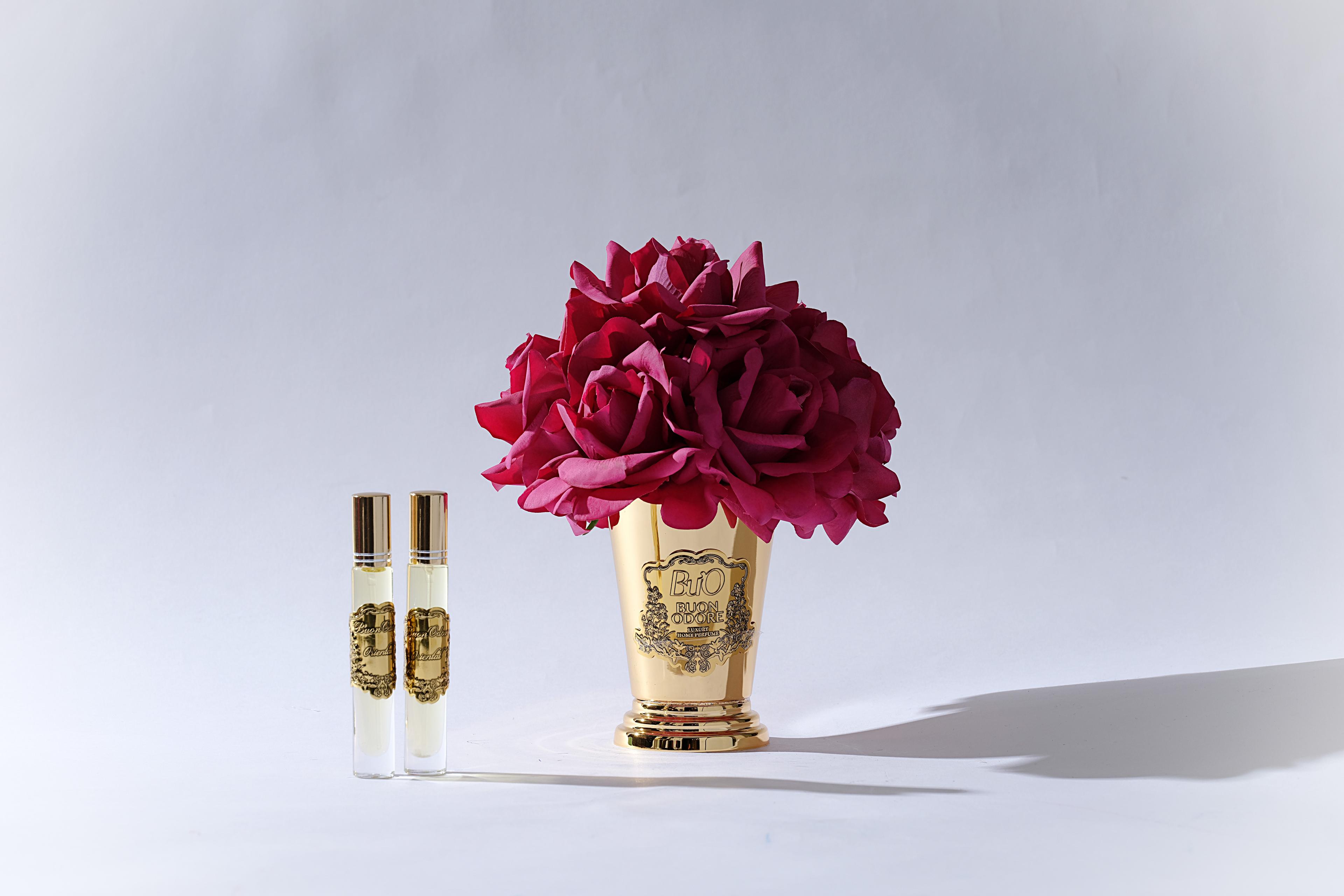 Gold Pirinç 7 Gül Luxury Home Perfume - bordo