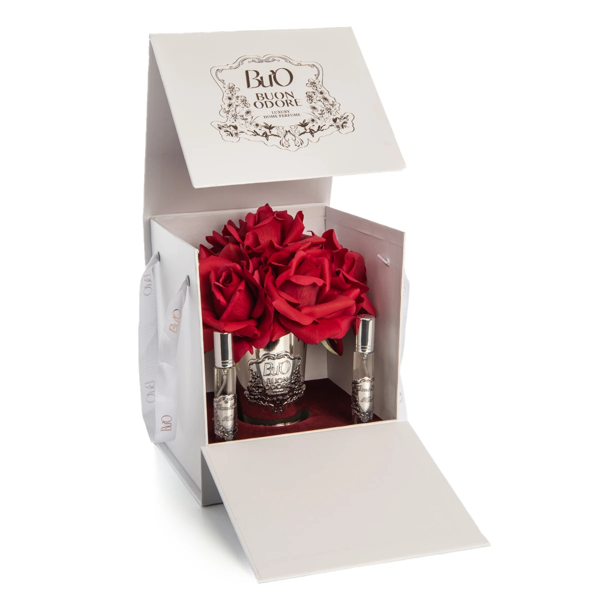 Yuvarlak Silver Pirinç 7 Gül Luxury Home Perfume