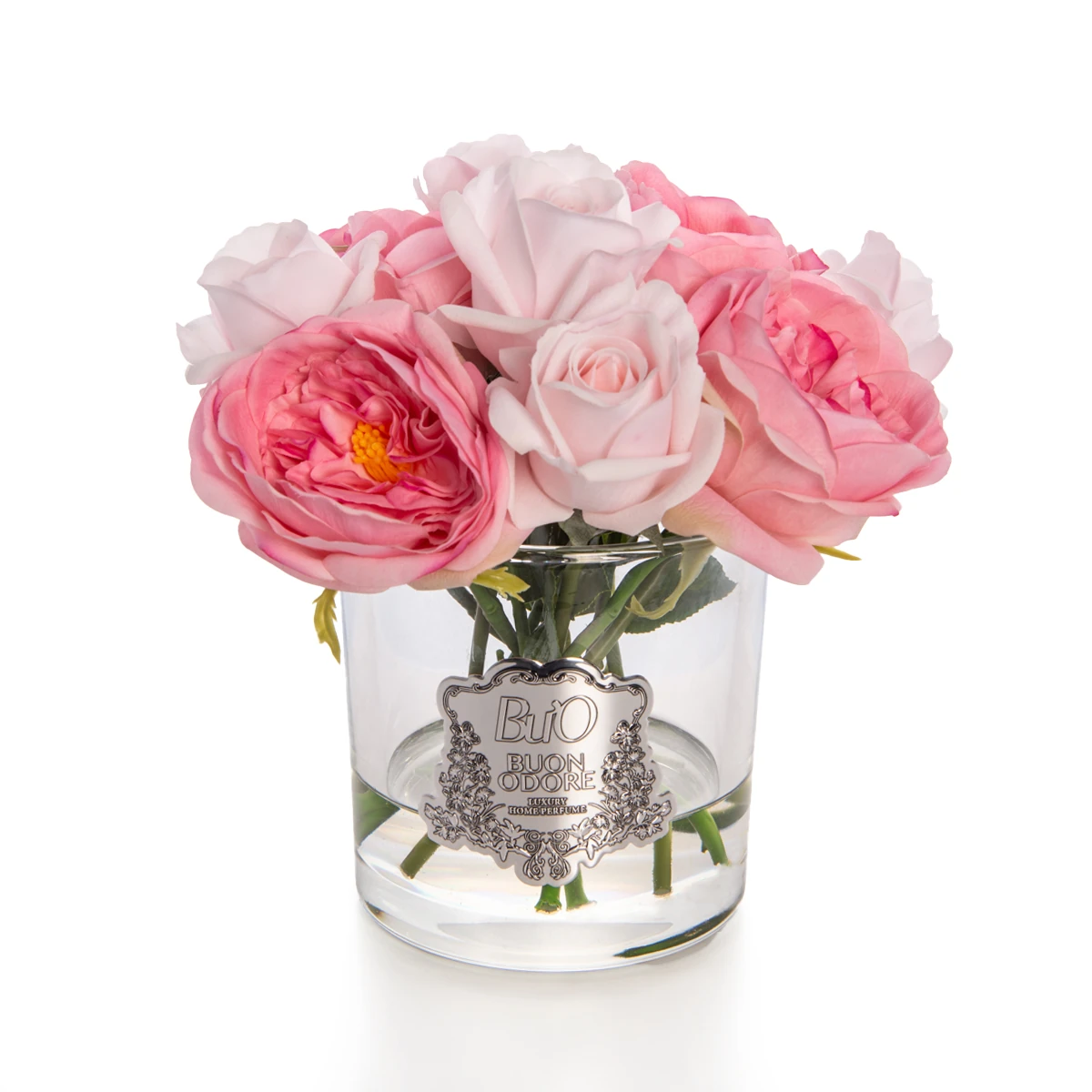 Glass Silver Peony Luxury Home Perfume - pembe