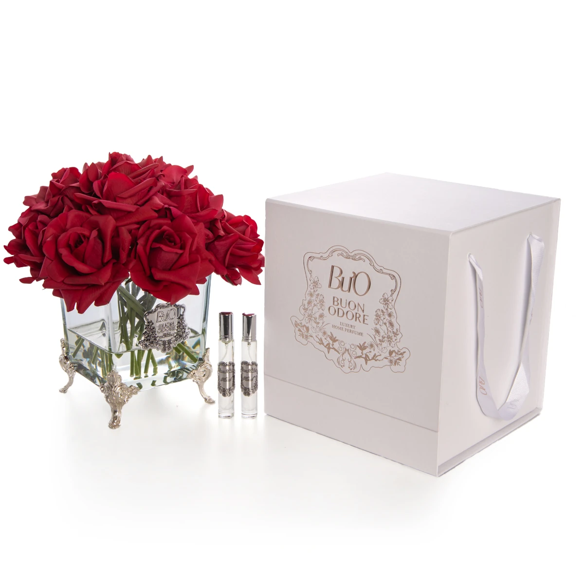 Pirinç Ayaklı Cam Silver 13 Gül Luxury Home Perfume