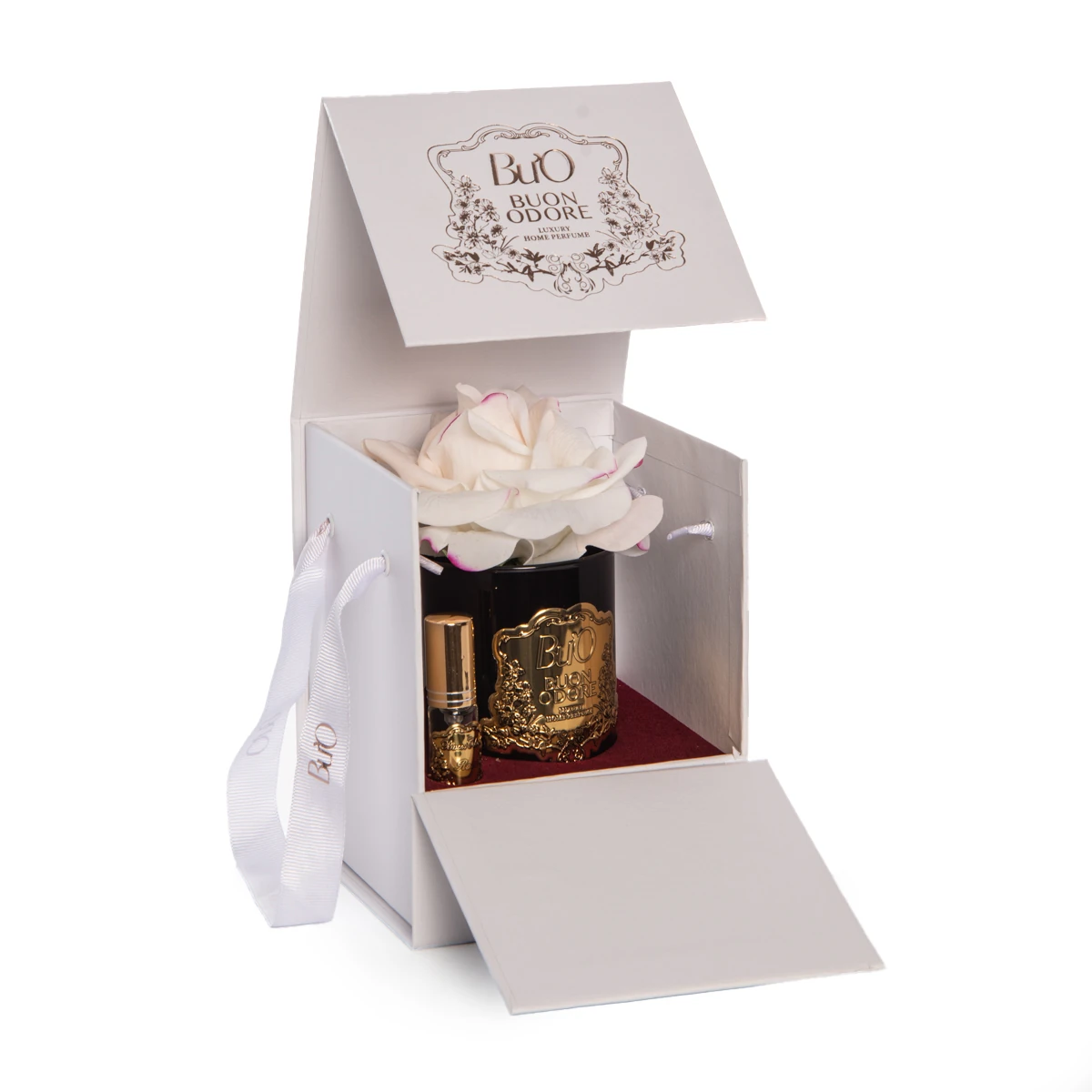 Siyah Cam Gold Tek Gül Luxury Home Perfume