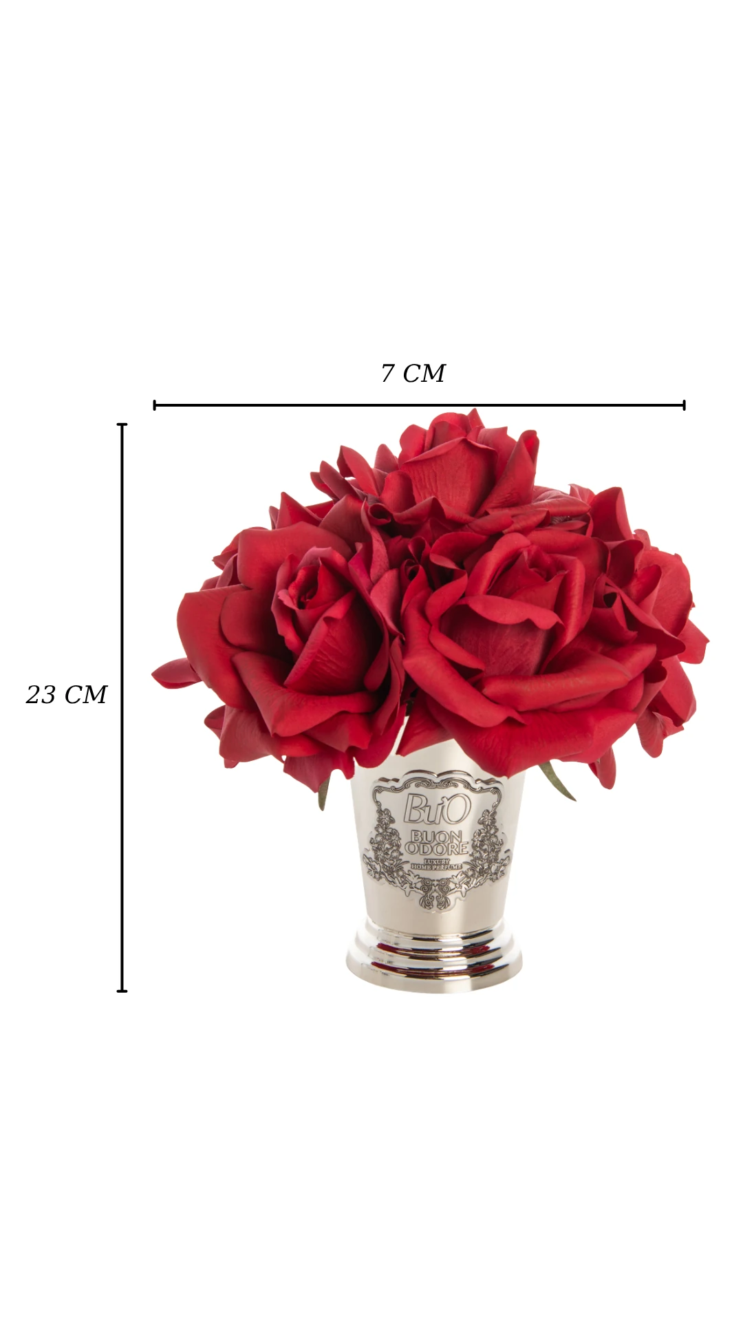 Yuvarlak Silver Pirinç 7 Gül Luxury Home Perfume