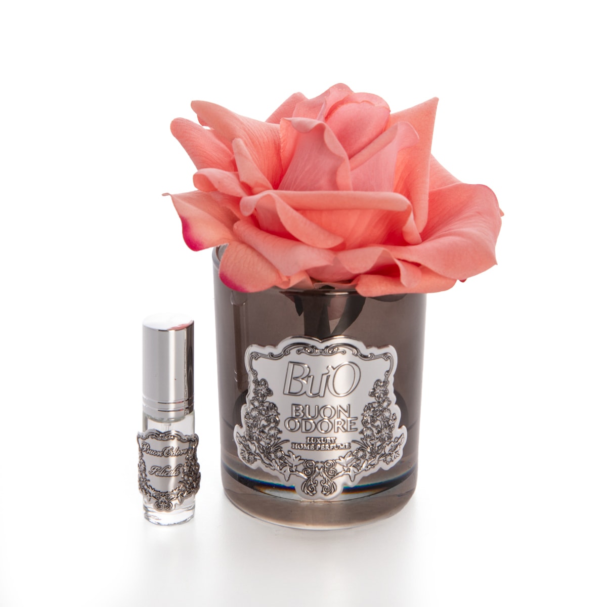 Füme Cam Silver Tek Gül Luxury Home Perfume - mercan