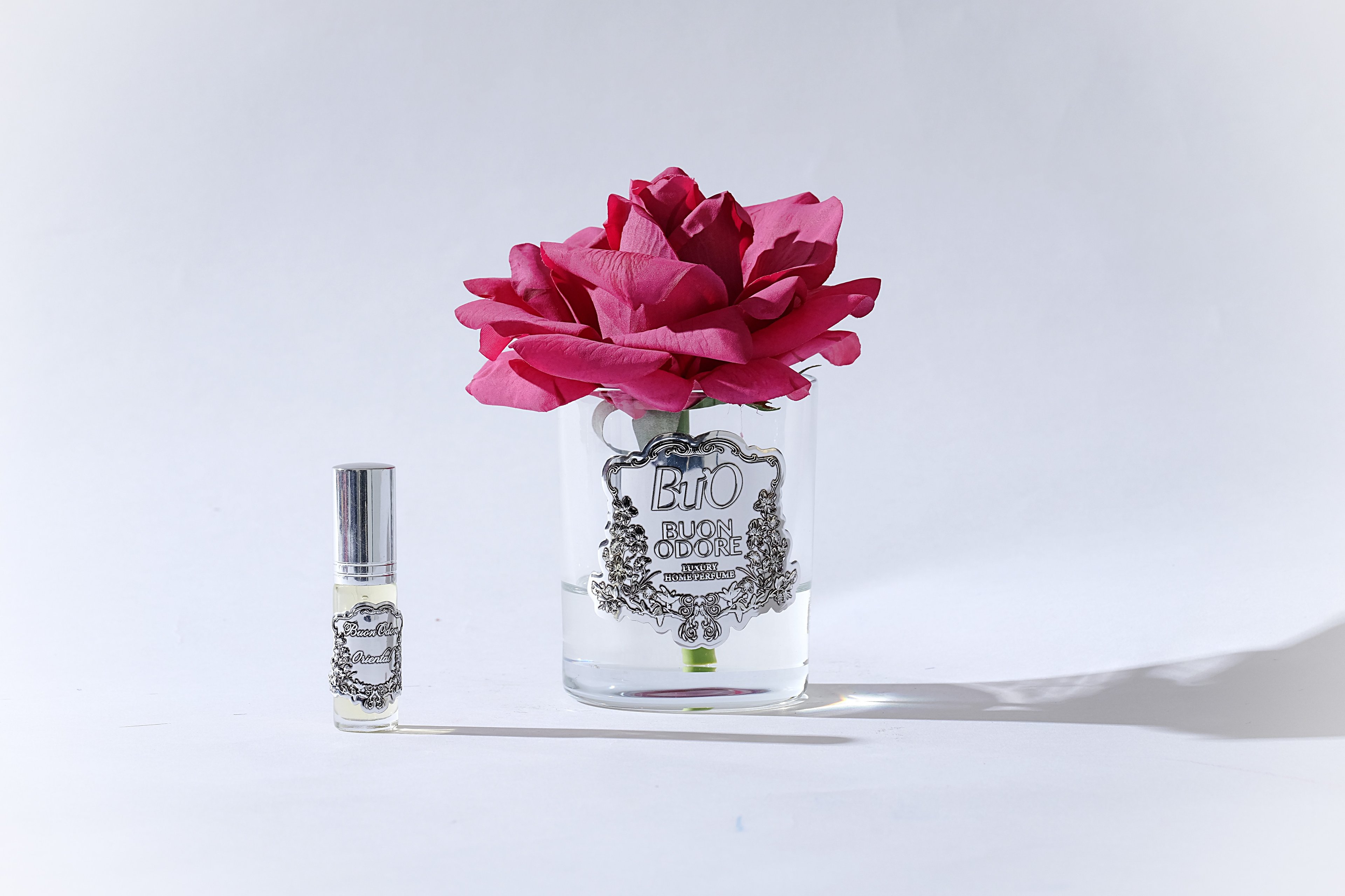 Cam Silver Tek Gül Luxury Home Perfume - bordo