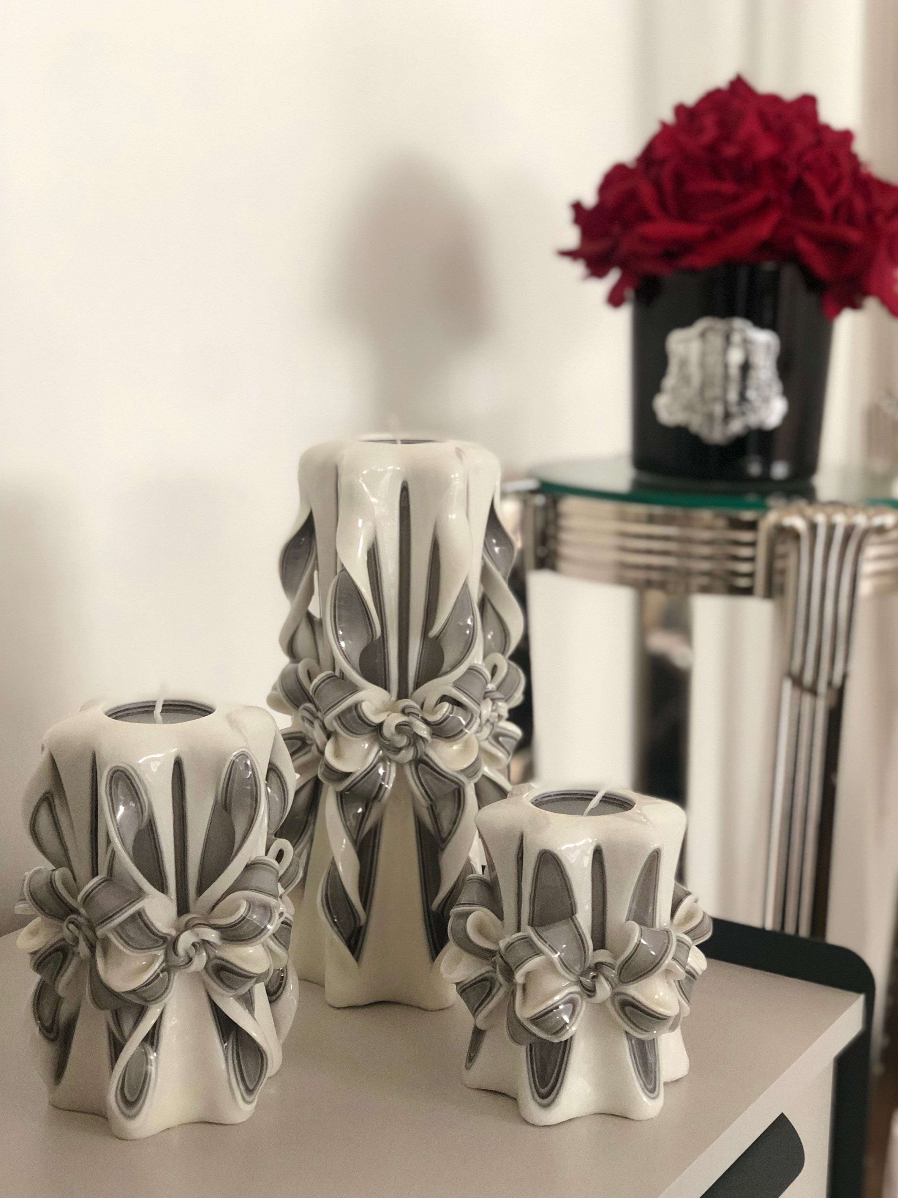 GRİ ELEGANCE MUM KÜÇÜK