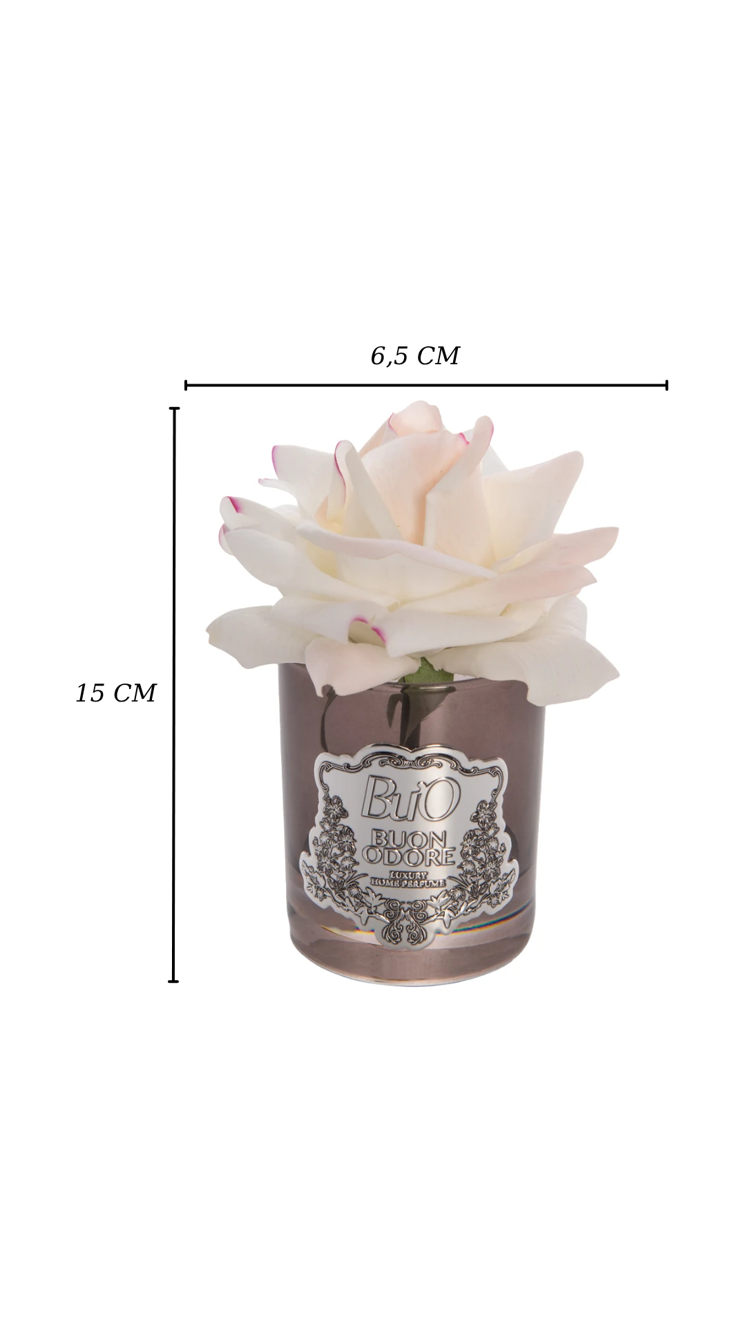 Füme Cam Silver Tek Gül Luxury Home Perfume