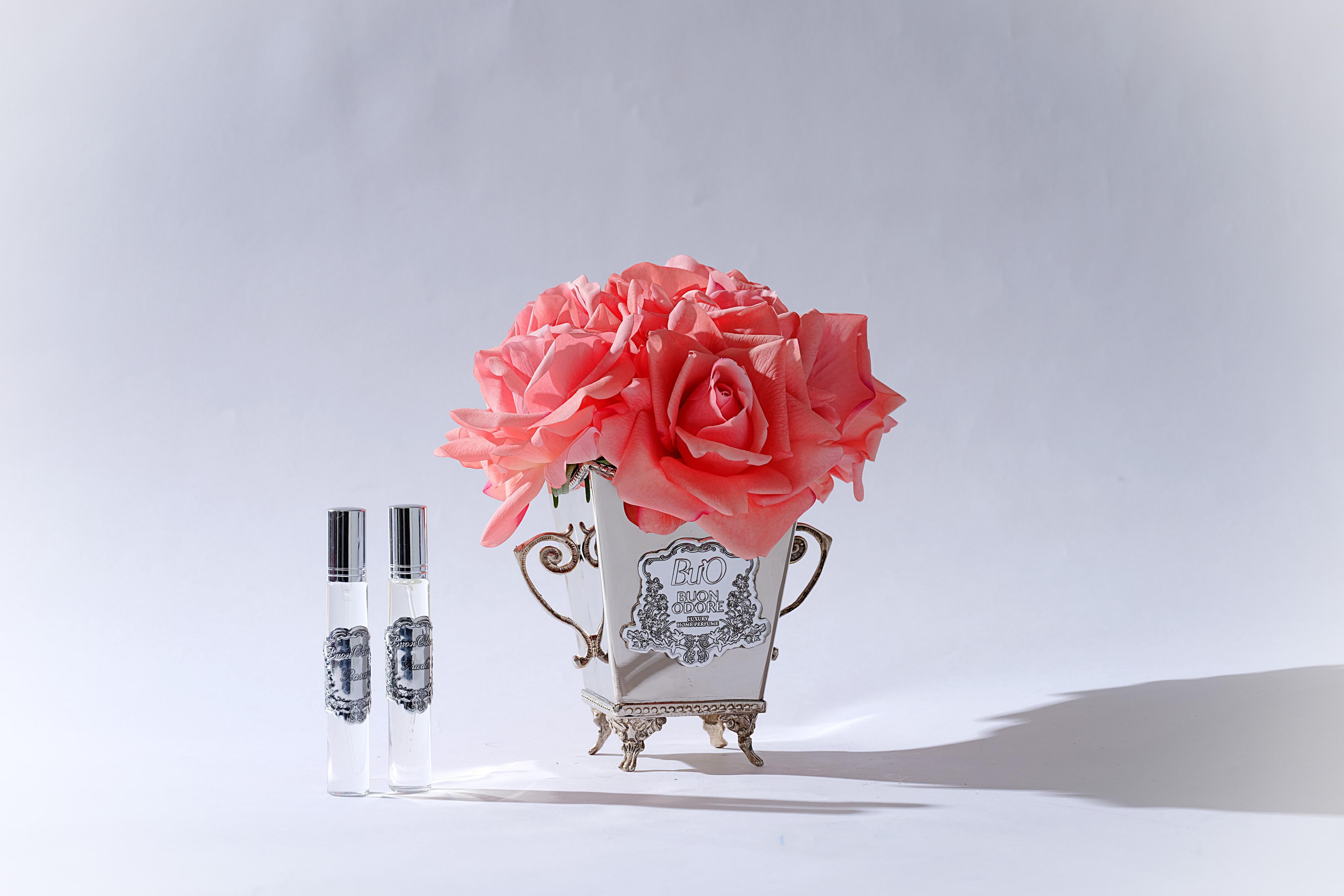 Silver Pirinç 10 Gül Luxury Home Perfume - mercan