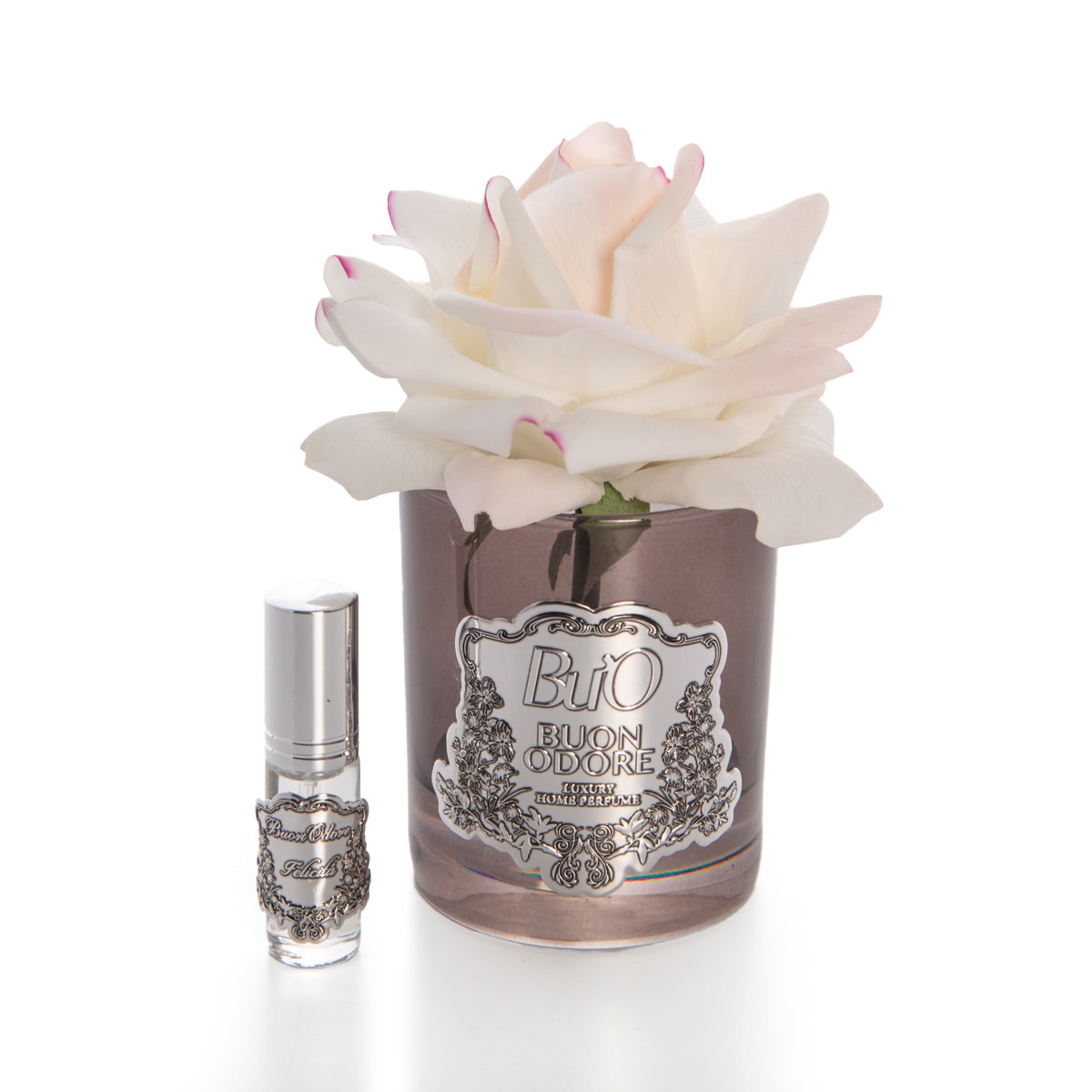 Füme Cam Silver Tek Gül Luxury Home Perfume - allıklı