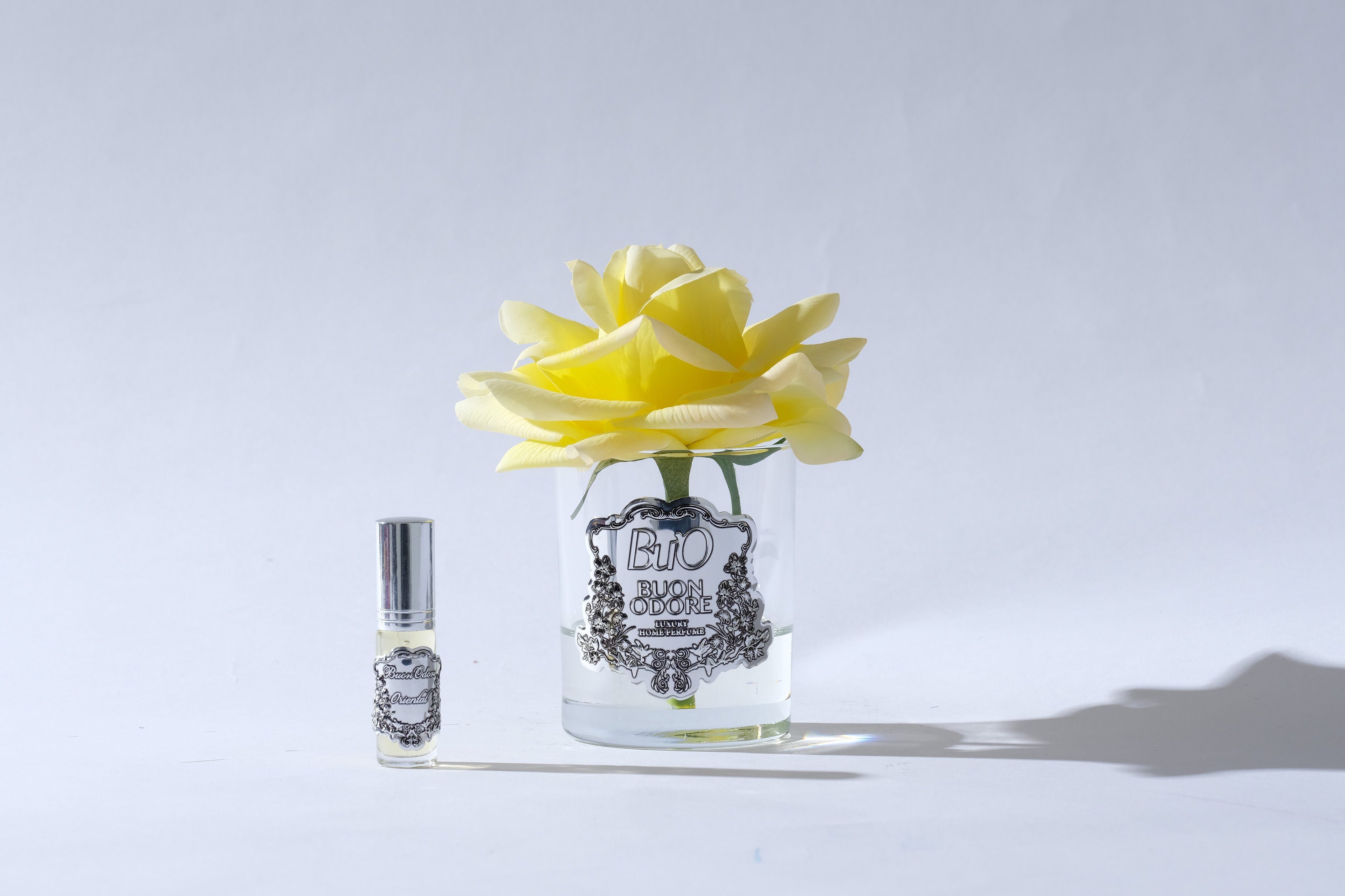 Cam Silver Tek Gül Luxury Home Perfume - sarı