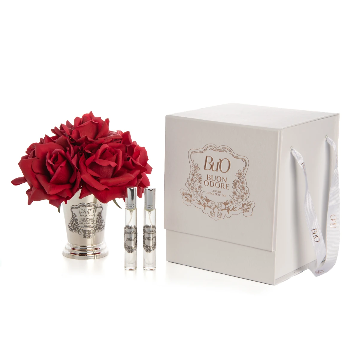 Yuvarlak Silver Pirinç 7 Gül Luxury Home Perfume