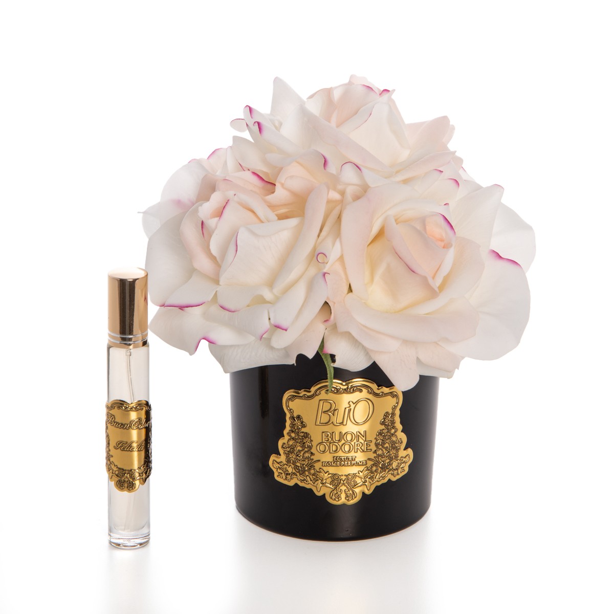 Siyah Cam Gold 5 Gül Luxury Home Perfume - allıklı