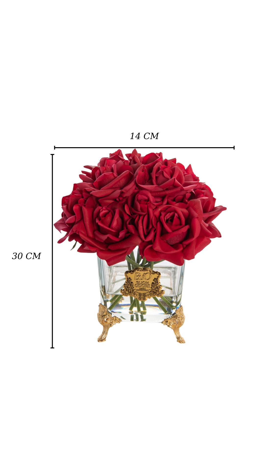 Pirinç Ayaklı Cam Gold 13 Gül Luxury Home Perfume