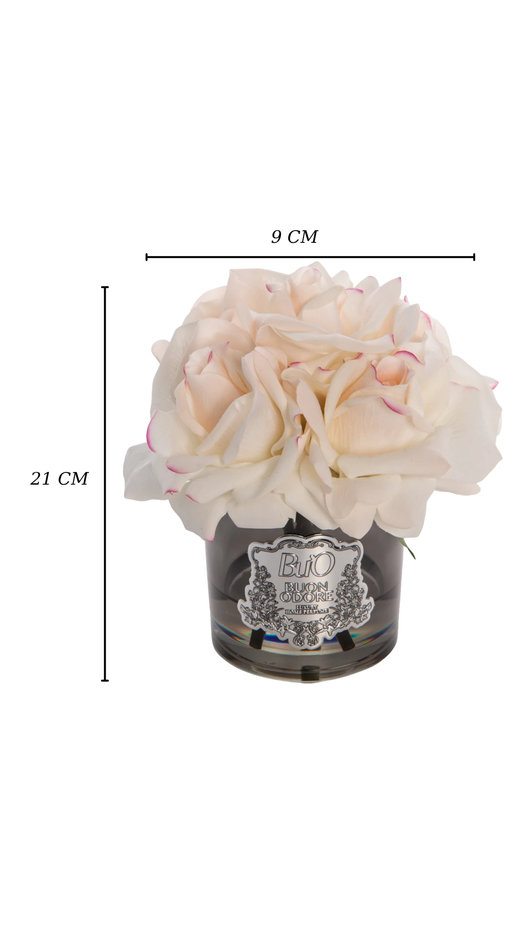 Smoked Glass Silver 5 Roses Luxury Home Perfume