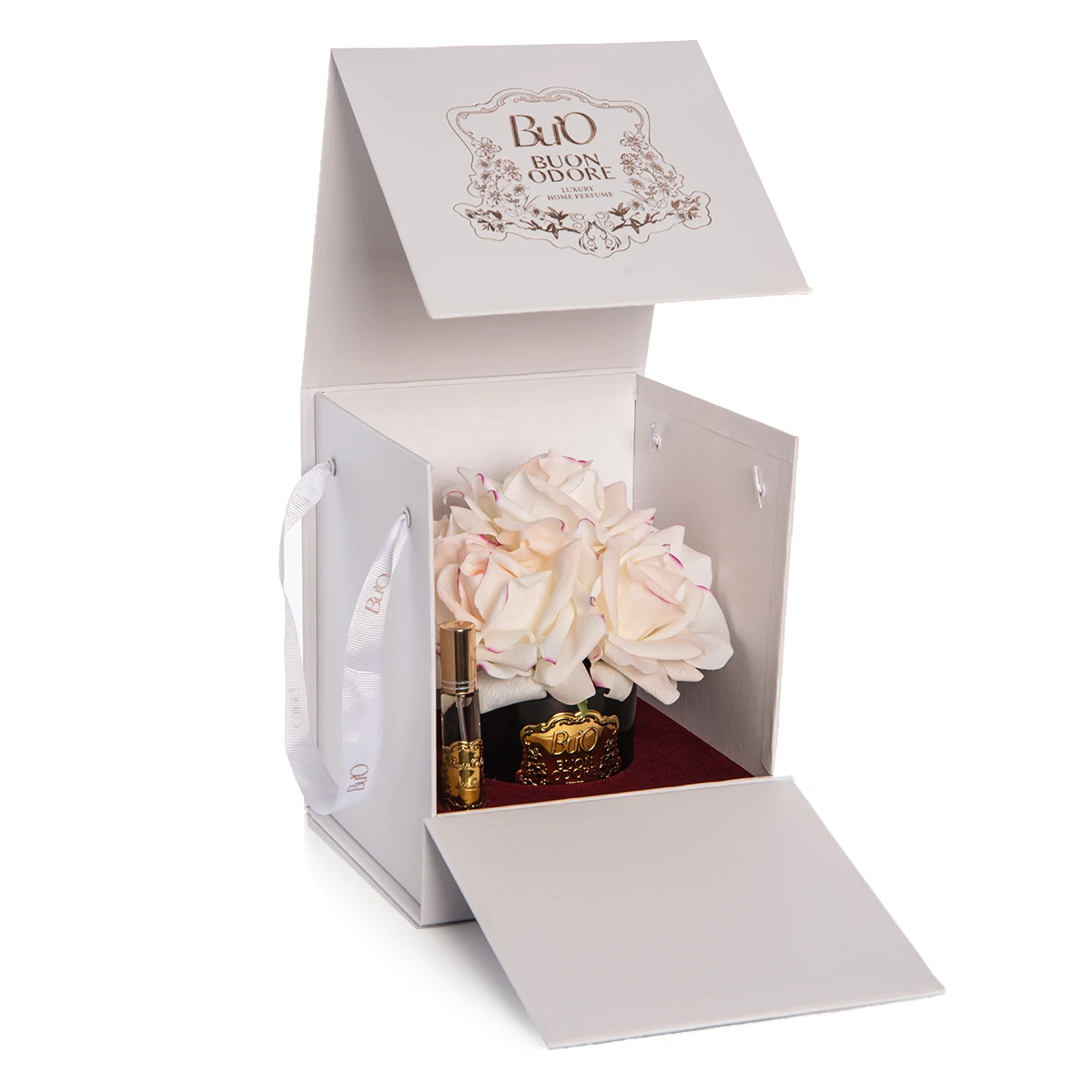 Black Glass Gold 5 Roses Luxury Home Perfume