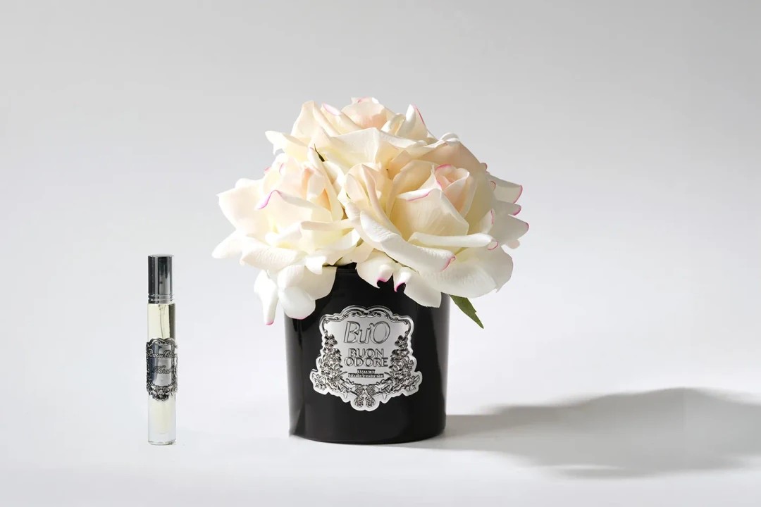 Siyah Cam Sılver 5 Gül Luxury Home Perfume