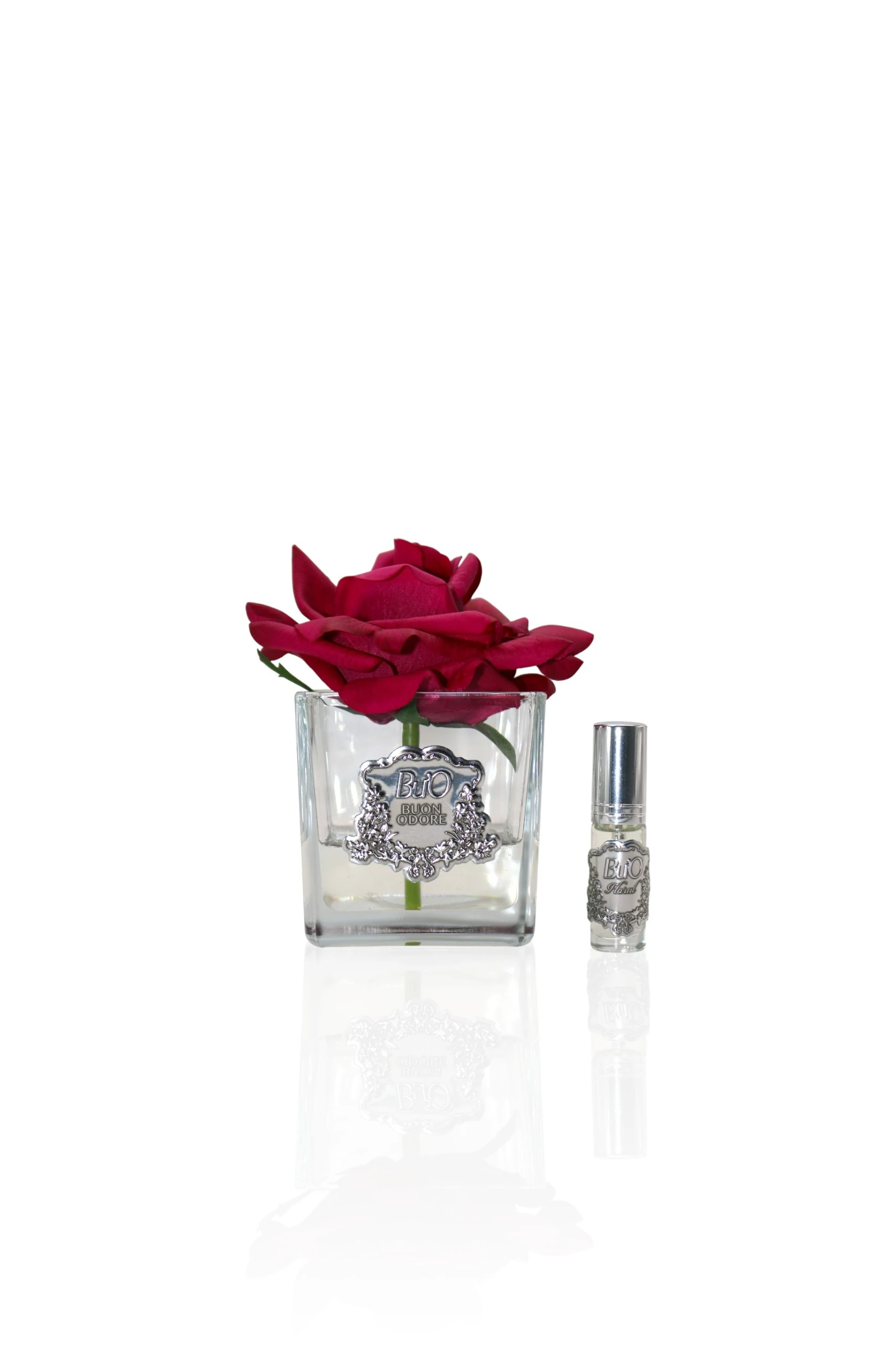 KARE VAZO SİLVER TEKLİ GÜL 