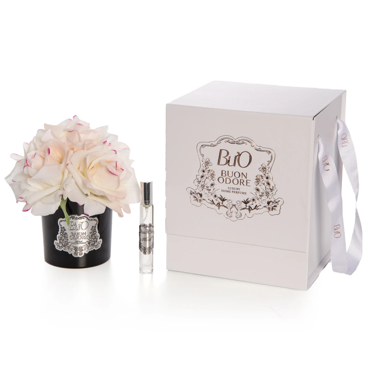 Siyah Cam Sılver 5 Gül Luxury Home Perfume