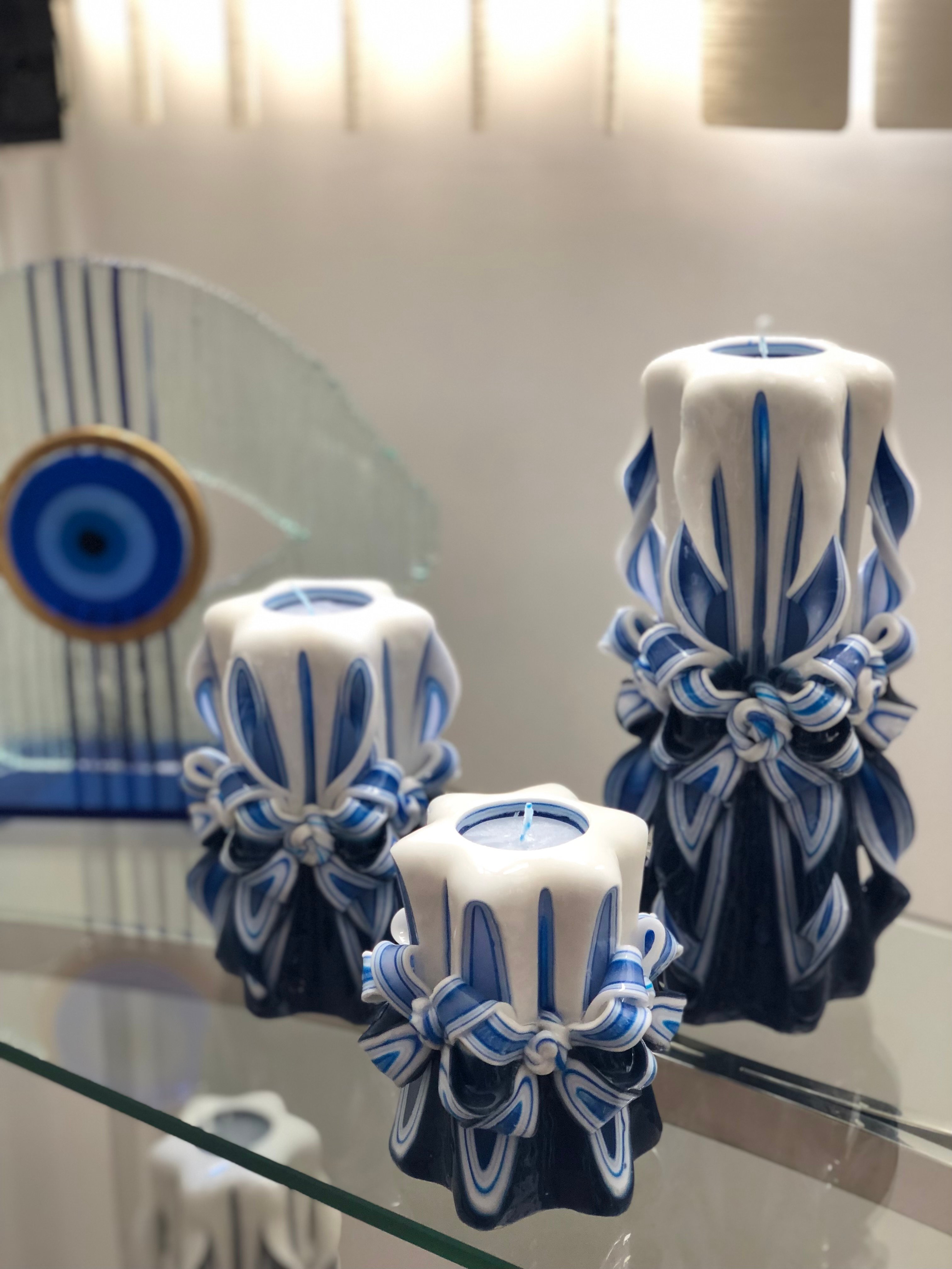 MAVİ ELEGANCE MUM BÜYÜK 