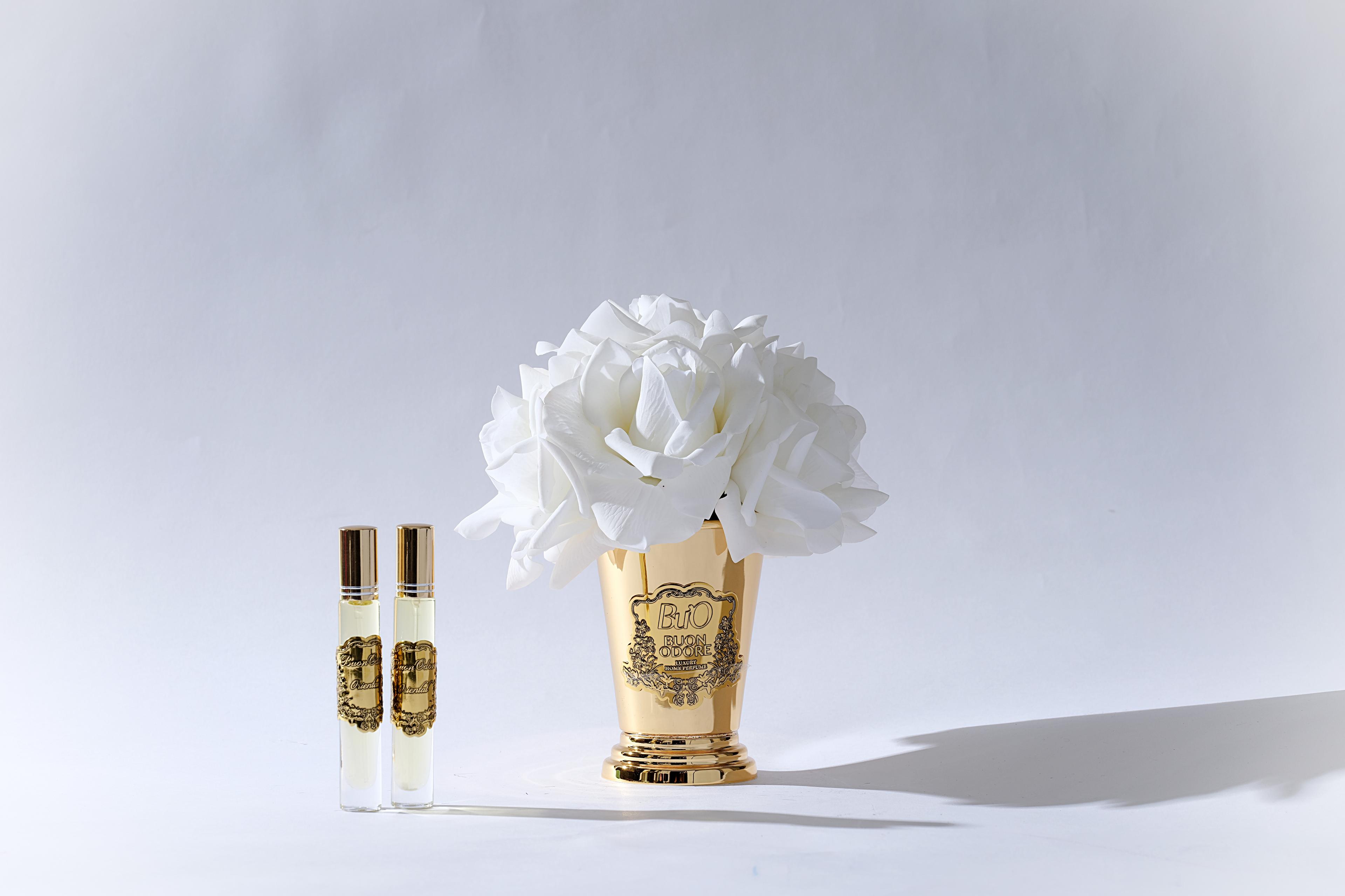 Gold Pirinç 7 Gül Luxury Home Perfume - beyaz