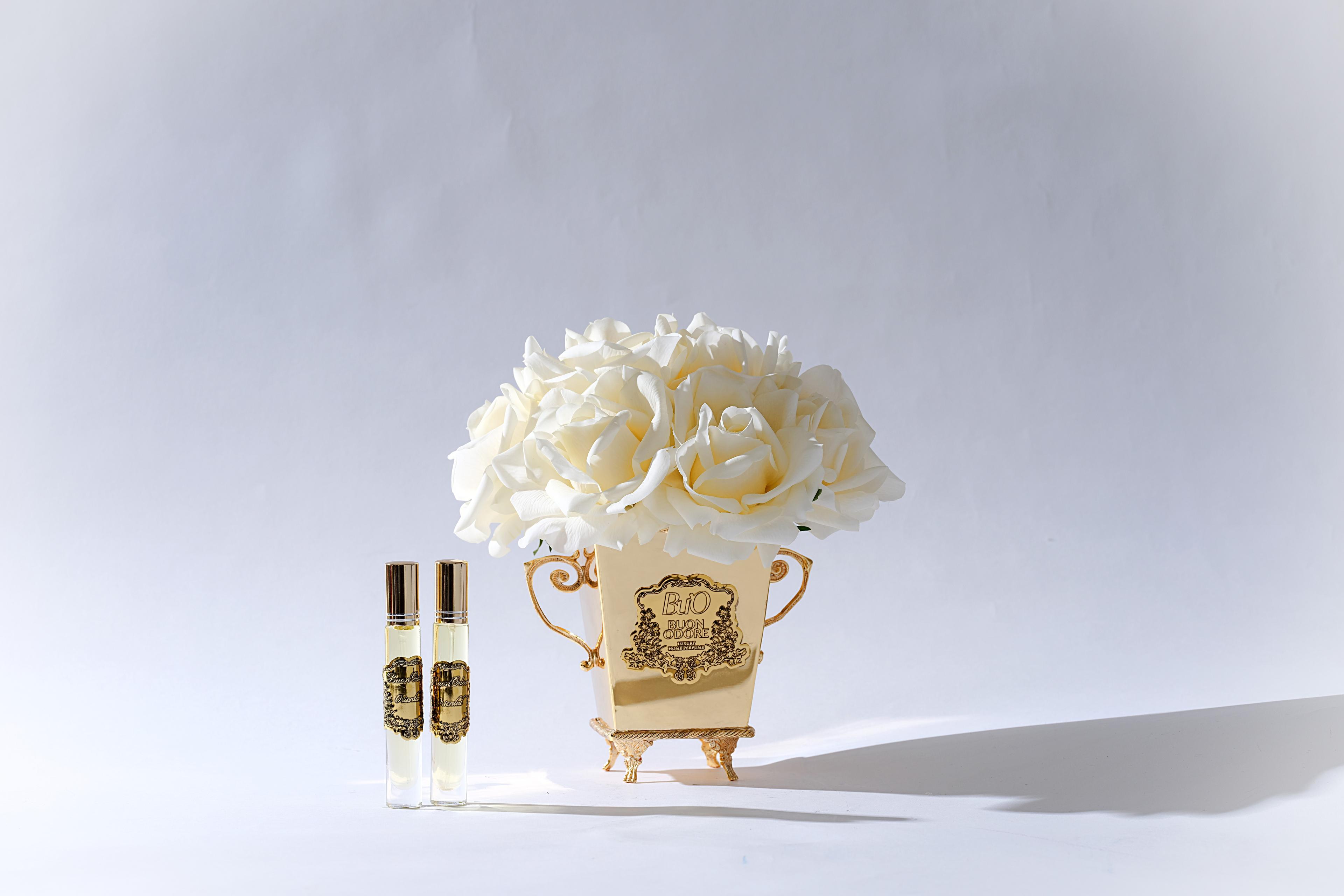 Gold Pirinç 10 Gül Luxury Home Perfume - krem