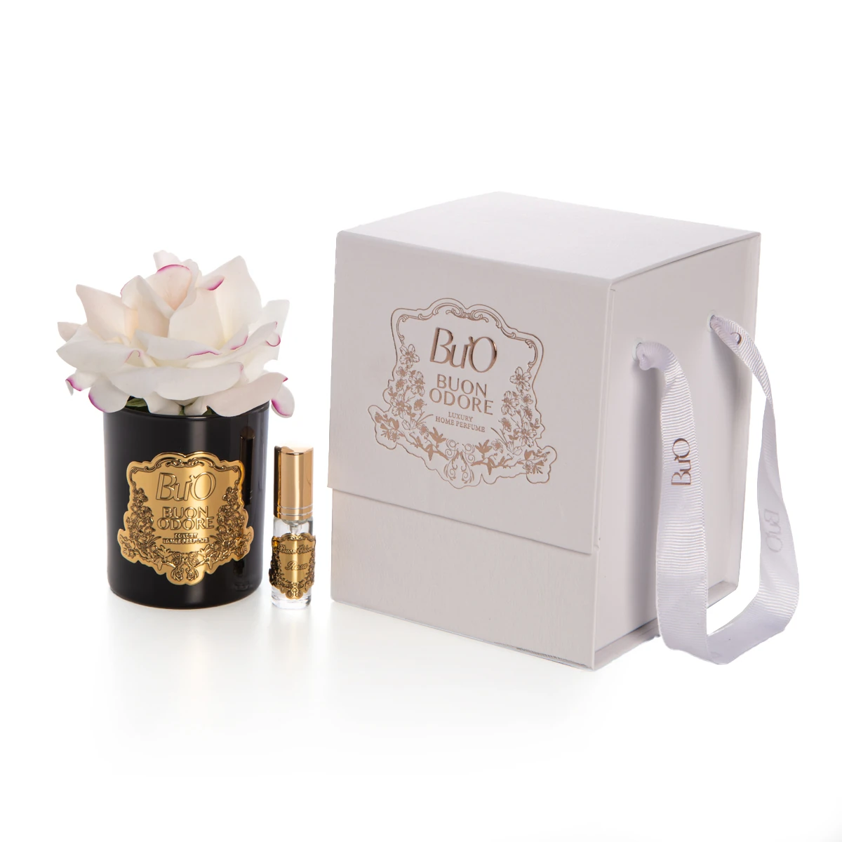 Siyah Cam Gold Tek Gül Luxury Home Perfume