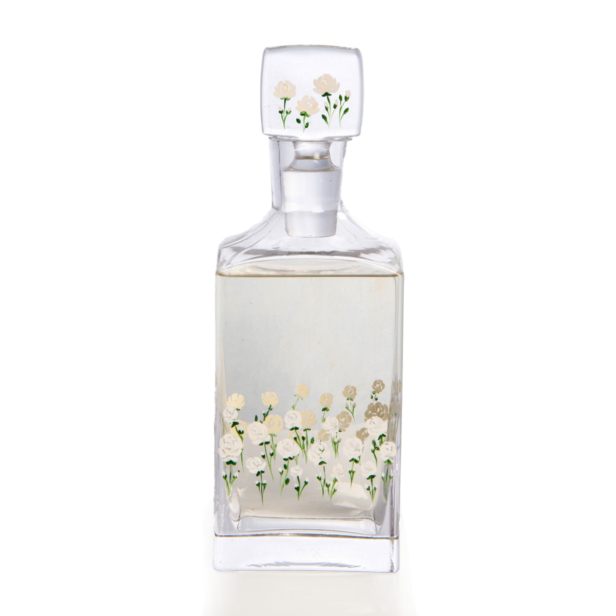 ÖZEL TASARIM EL BOYAMASI KARE CAM DIFFUSER - beyaz