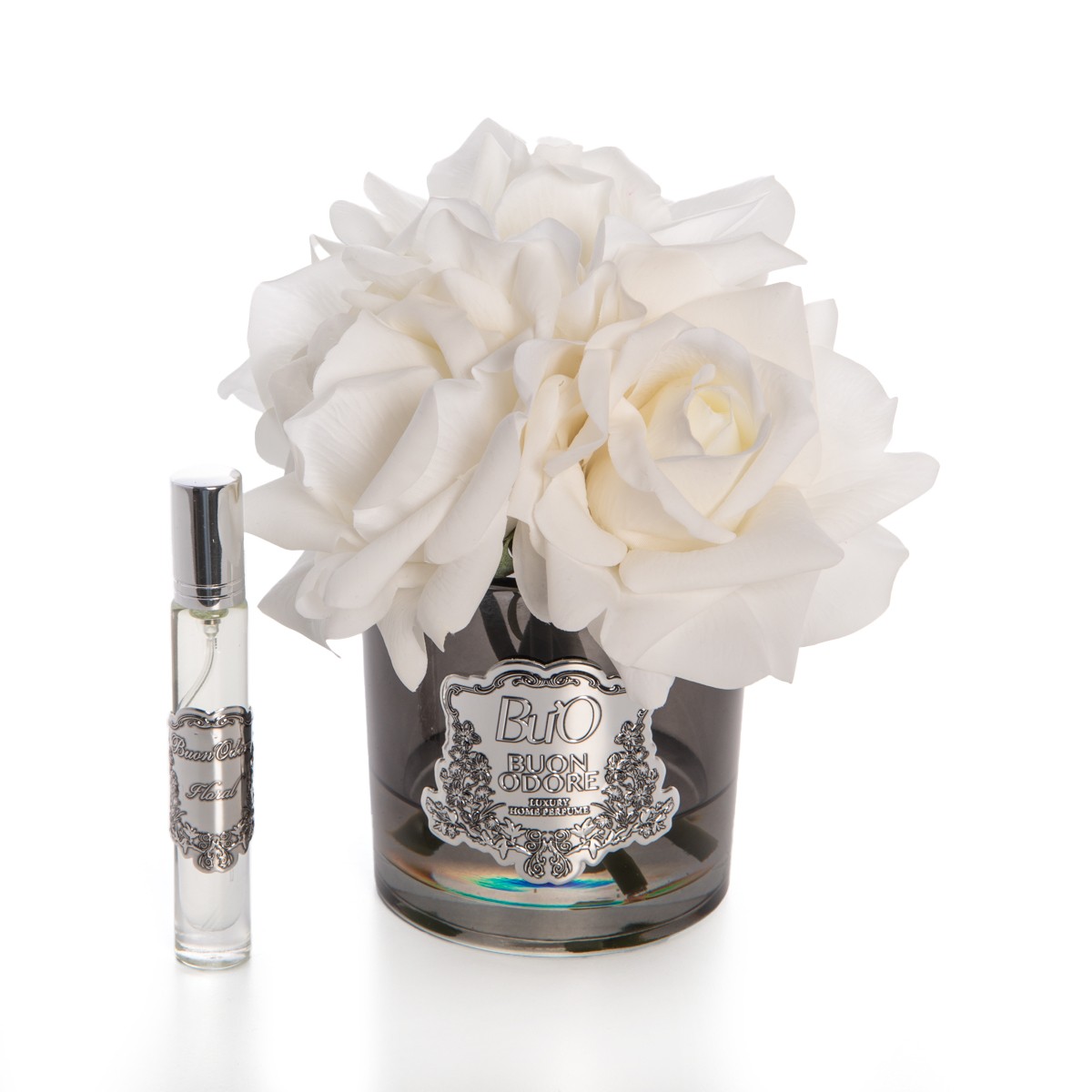 Füme Cam Silver 5 Gül Luxury Home Perfume - beyaz