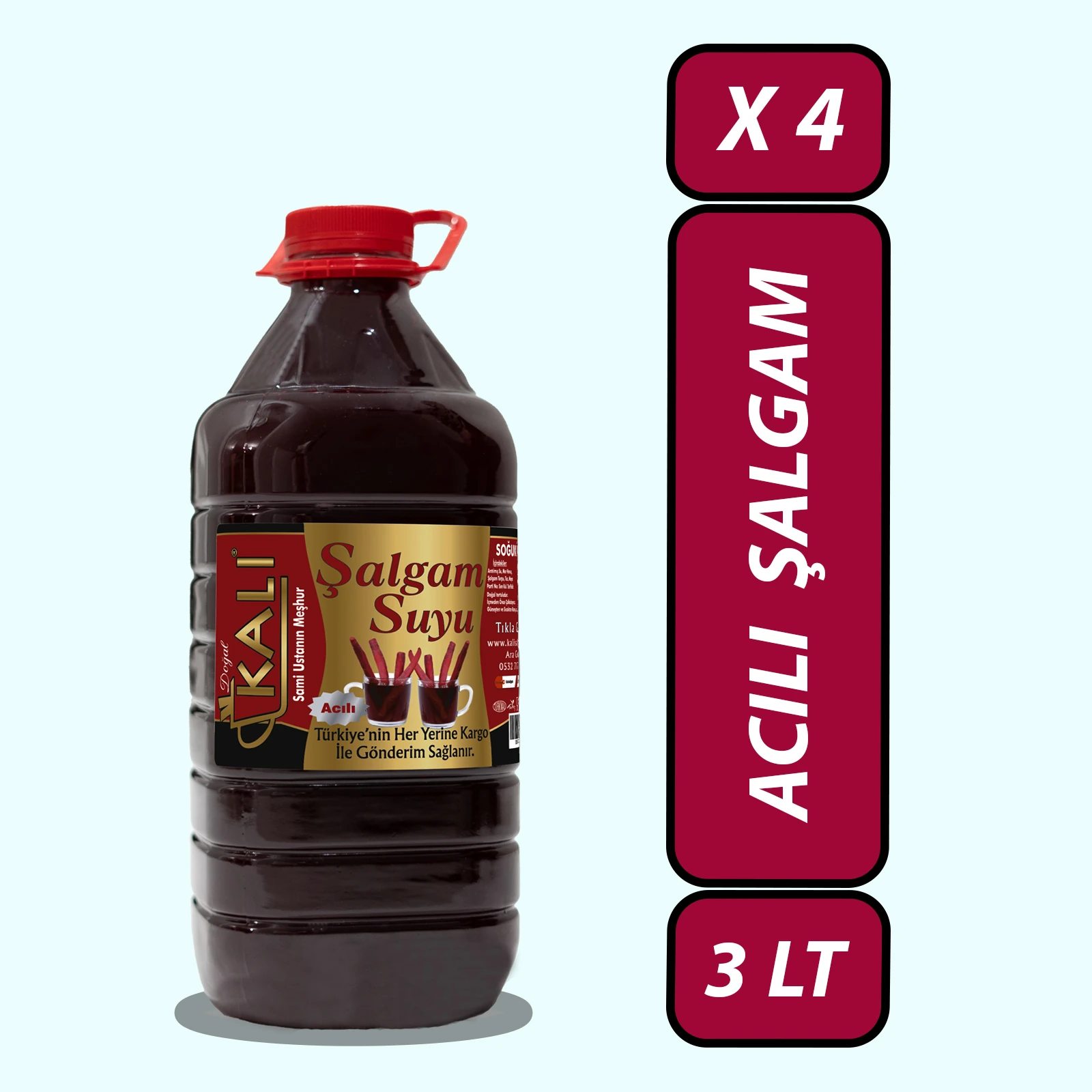 4 AD 3 LİTRE EV YAPIMI KALI ŞALGAM